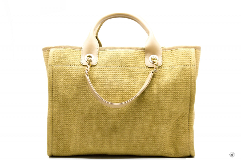CHANEL Chanel AS3351 B08435 NI687 Deauville Medium Shopping Bag Beige  | Italystation.com - Shop Now at italystation.com