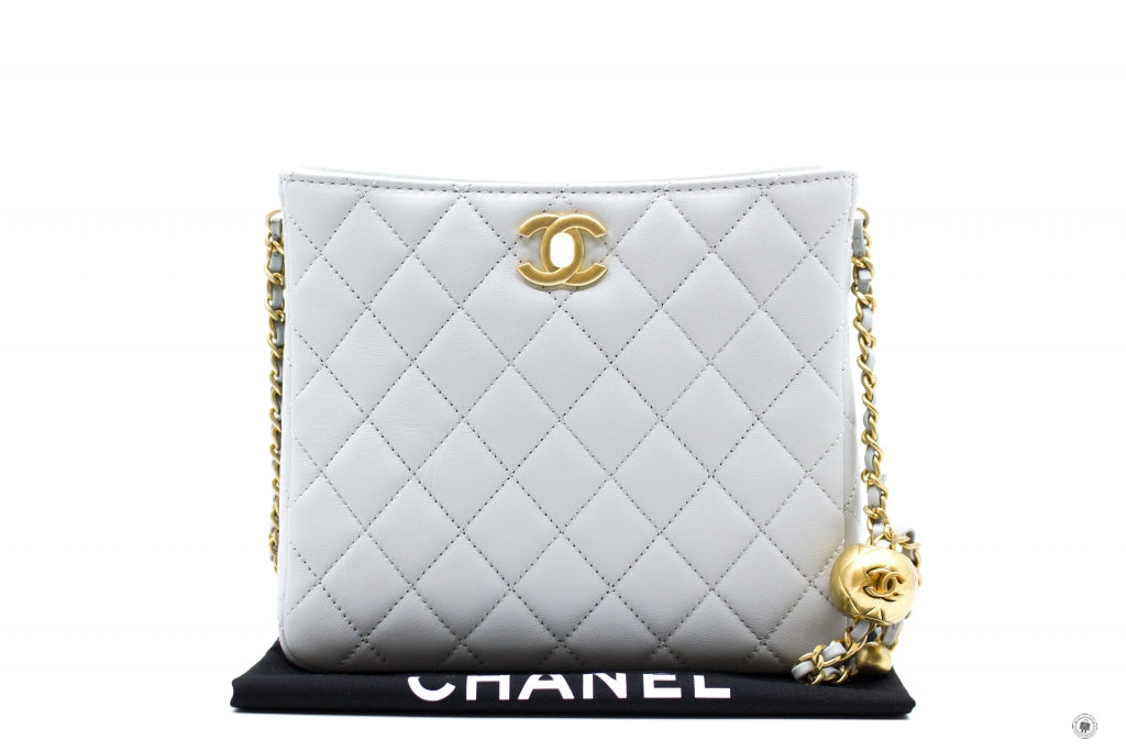 CHANEL Chanel 23C Pearl Crush Hobo Ice Blue Calfskin Shoulder Bags Gbh | Italystation.com - Shop Now at italystation.com