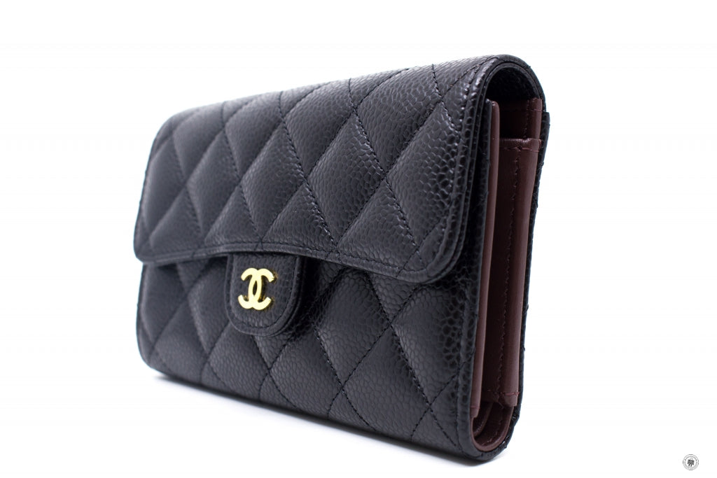 CHANEL Chanel AP0232Y01864 Classic Flap Wallet Black / C3906 Caviar Sh | Italystation.com - Shop Now at italystation.com