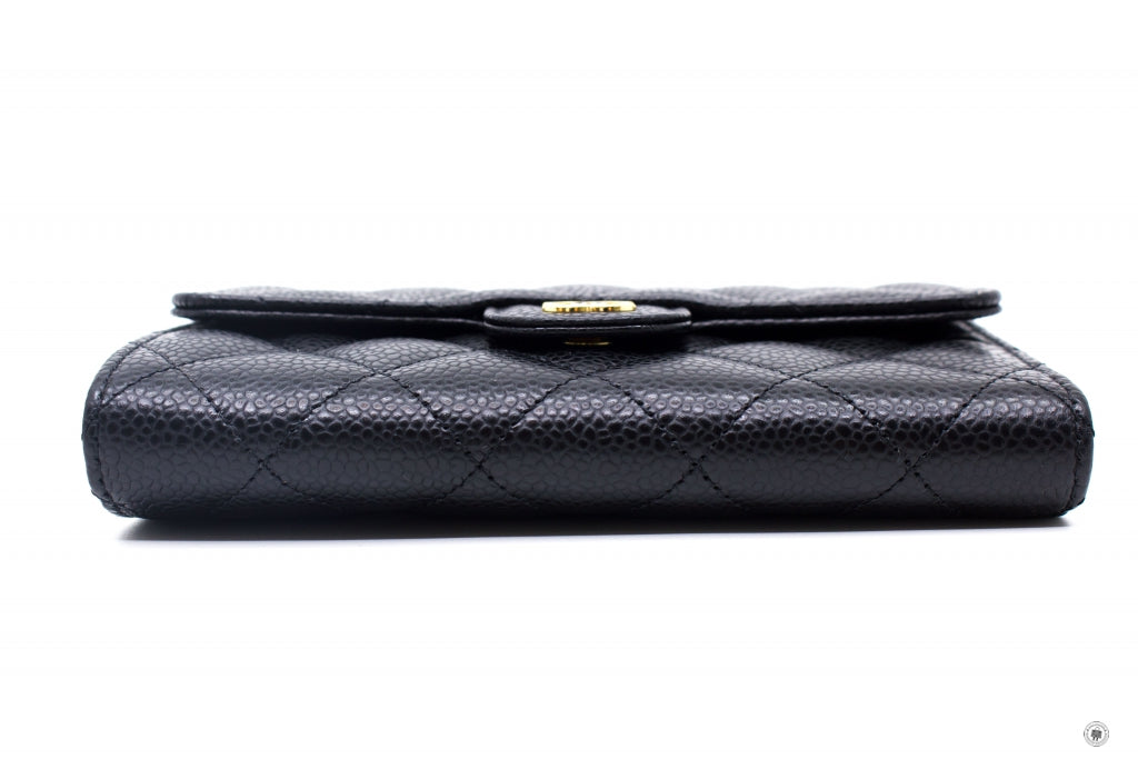 CHANEL Chanel AP0232Y01864 Classic Flap Wallet Black / C3906 Caviar Sh | Italystation.com - Shop Now at italystation.com
