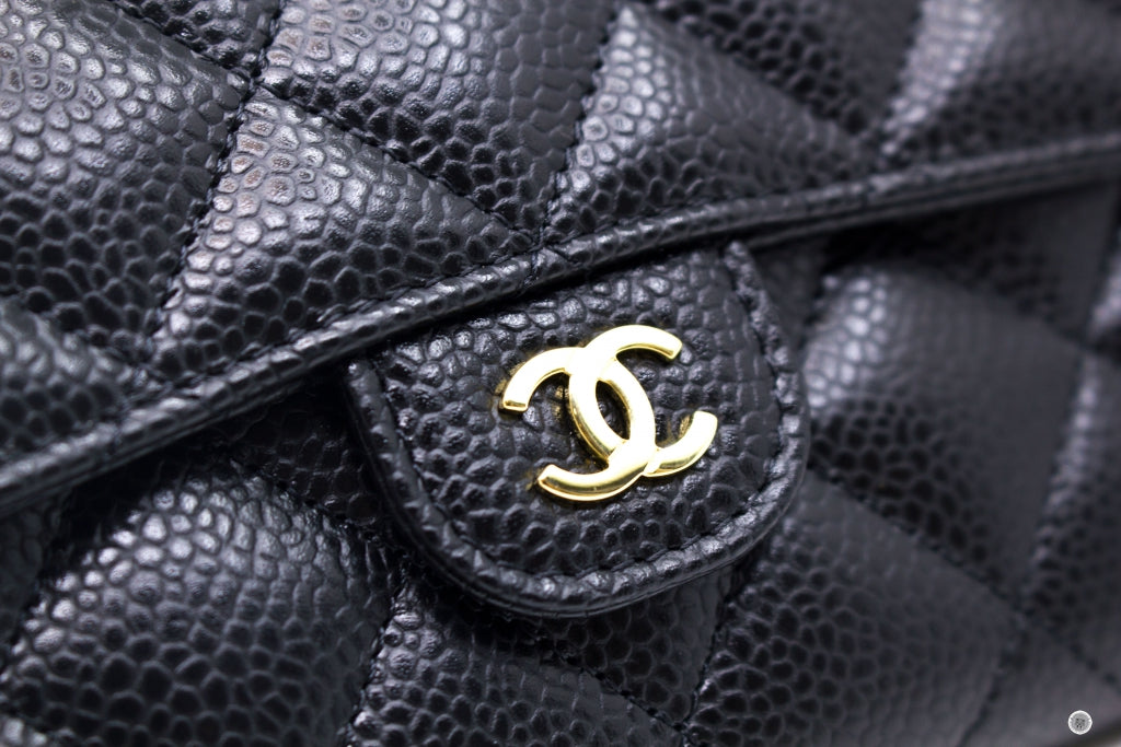 CHANEL Chanel AP0232Y01864 Classic Flap Wallet Black / C3906 Caviar Sh | Italystation.com - Shop Now at italystation.com