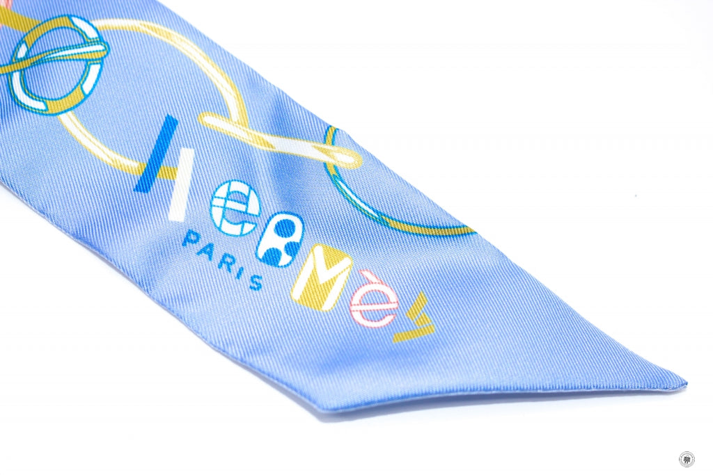 HERMES Hermes H063951S Twilly Bd/blue Ciel/blue / 04 Silk Silk & Scarf | Italystation.com - Shop Now at italystation.com