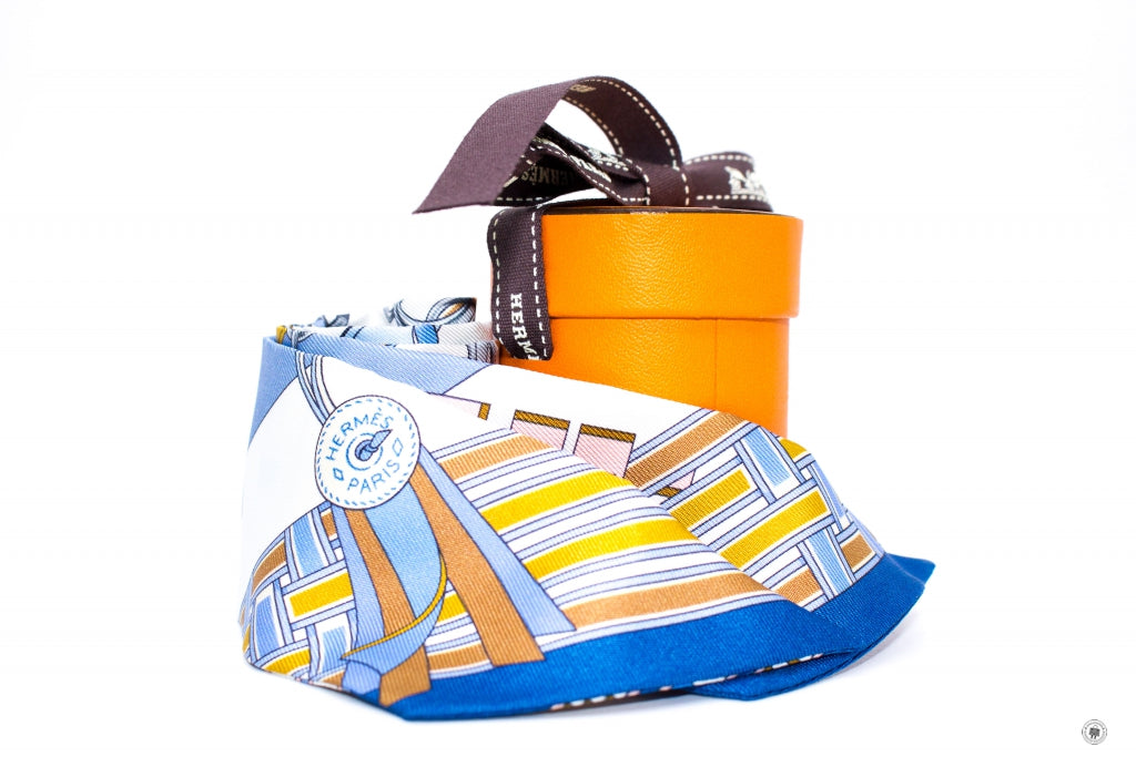 HERMES Hermes 062849S Brides ET Gris Gris Bd/blue Jean/blanc/mi 15 Sil | Italystation.com - Shop Now at italystation.com