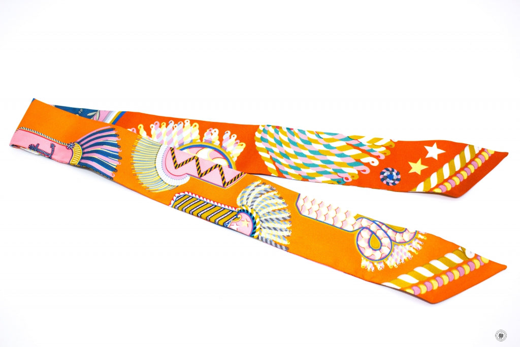 HERMES Hermes H063983 Epaulettes DE Gala Twilly CS8ORANGE8VERT/JAUNE / | Italystation.com - Shop Now at italystation.com