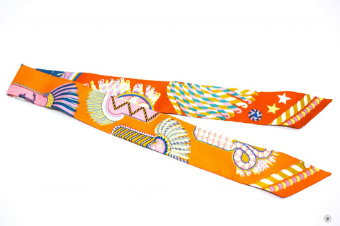 HERMES Hermes H063983 Epaulettes DE Gala Twilly CS8ORANGE8VERT/JAUNE / | Italystation.com - Shop Now at italystation.com