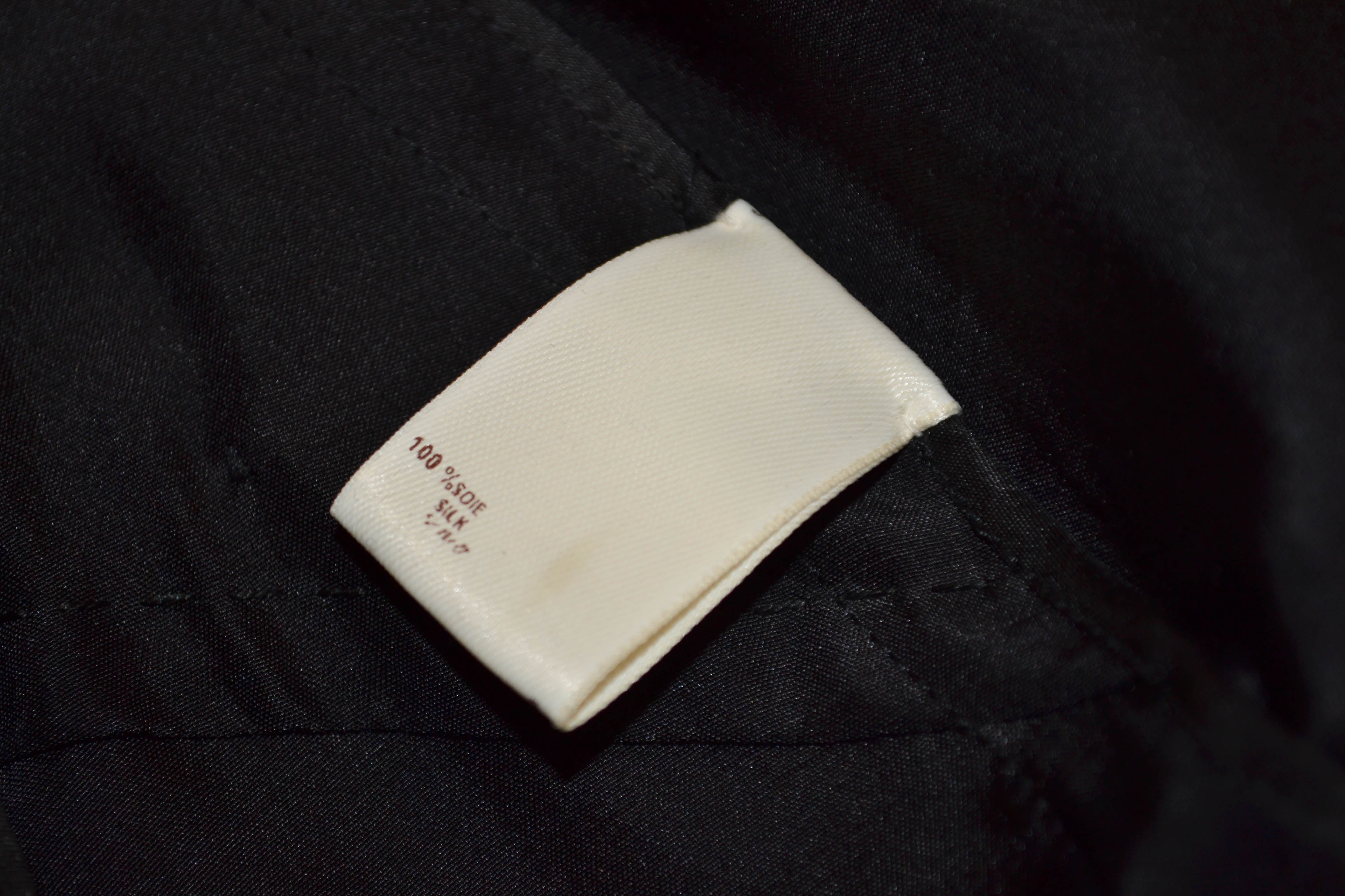 Authentic Louis Vuitton Black Silk Capri Pants