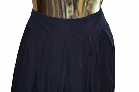 Authentic Louis Vuitton Navy Balloon Skirt Size 34