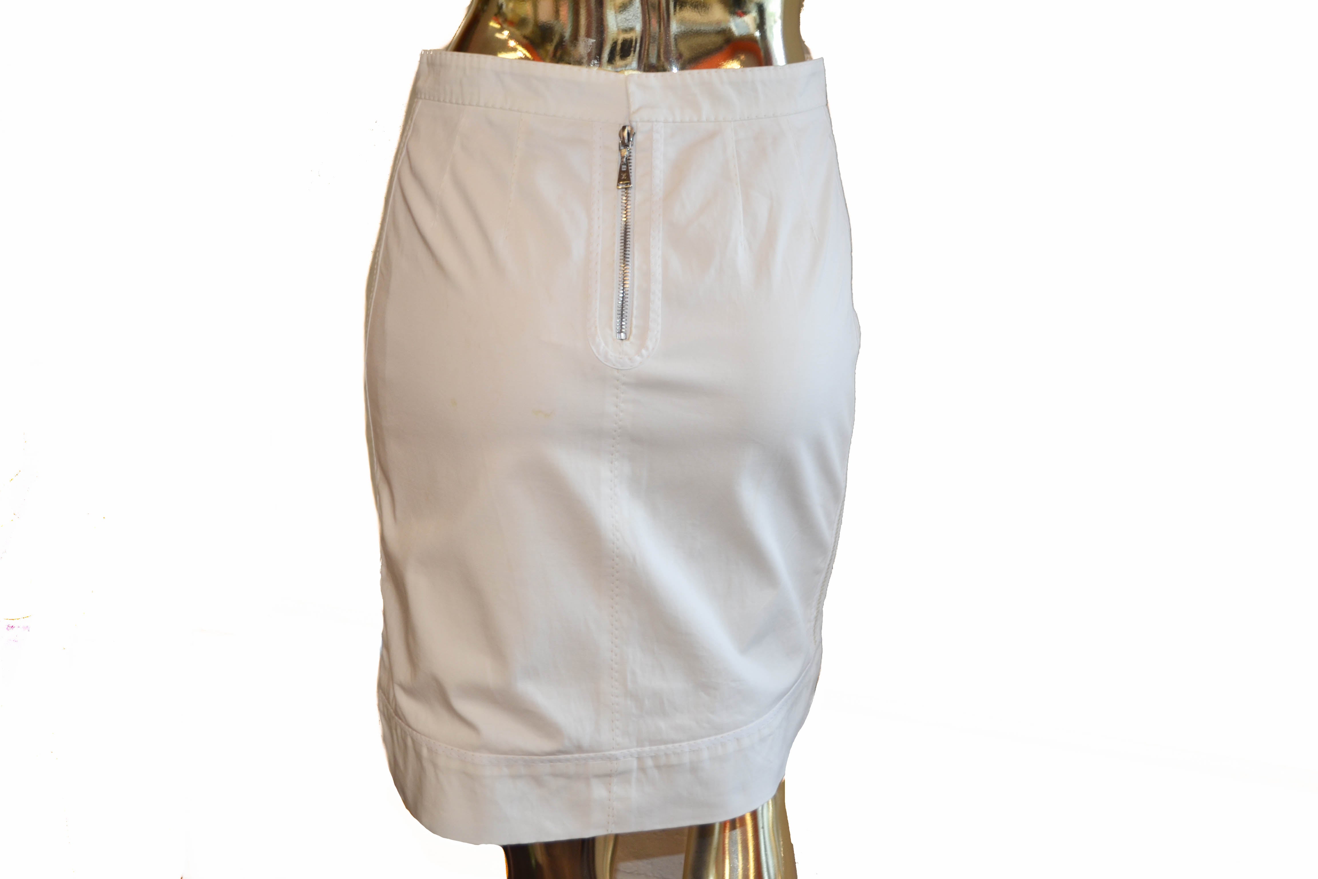 Mid-length skirt Louis Vuitton White size XS International in