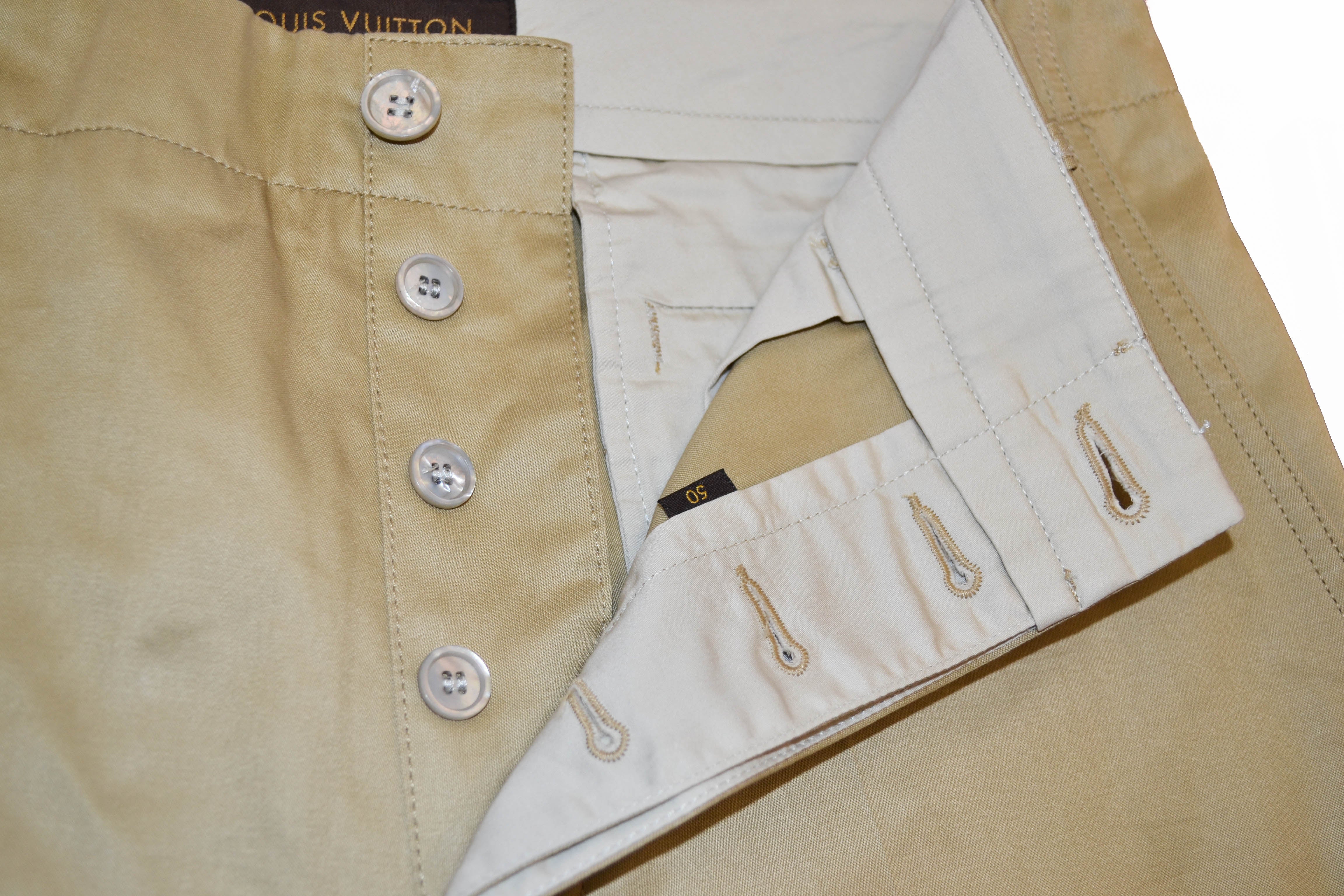 Louis Vuitton - Authenticated Trouser - Cotton Brown Plain for Men, Never Worn