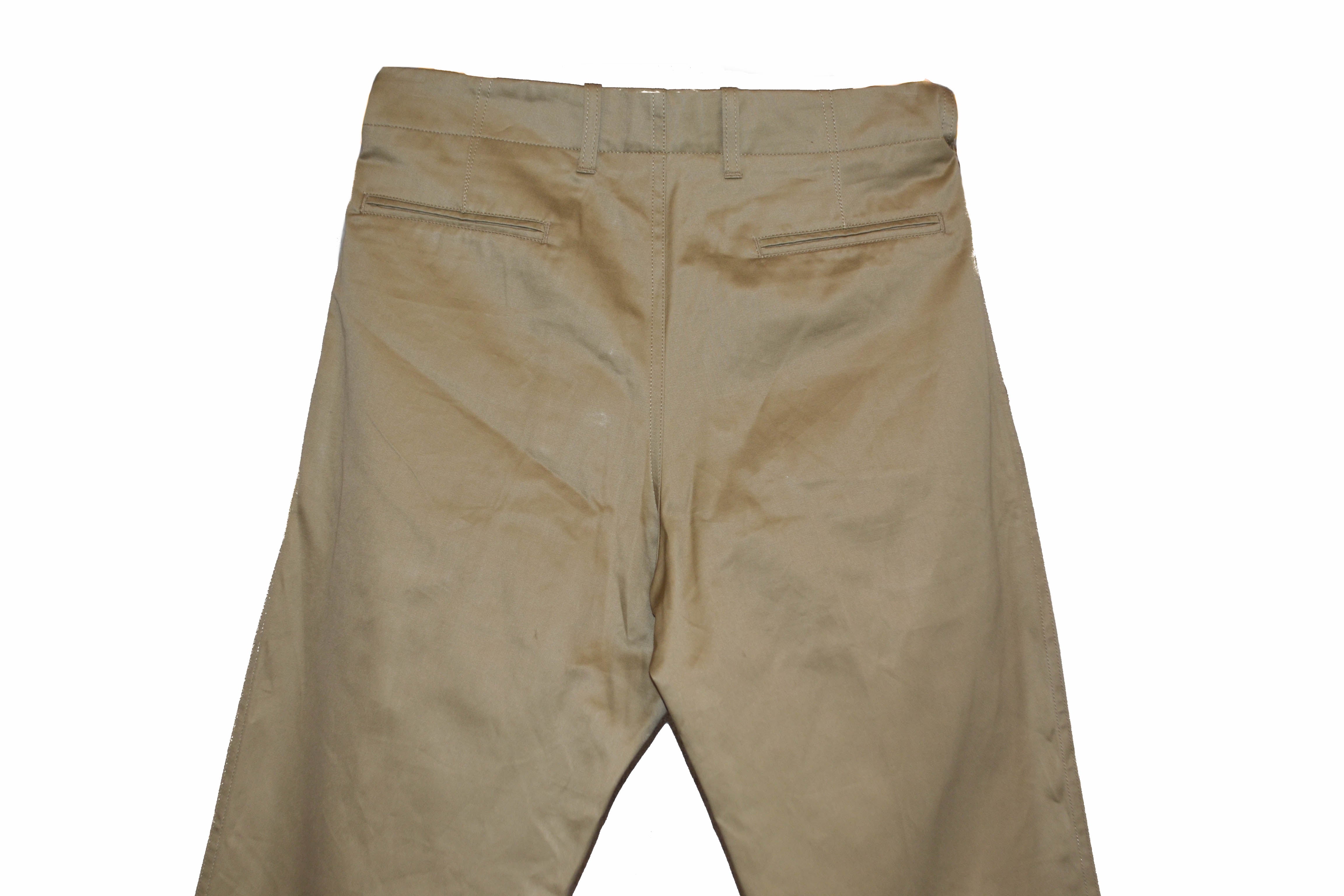 LOUIS VUITTON 100% Cotton Pants 44 Beige Authentic Men Used from