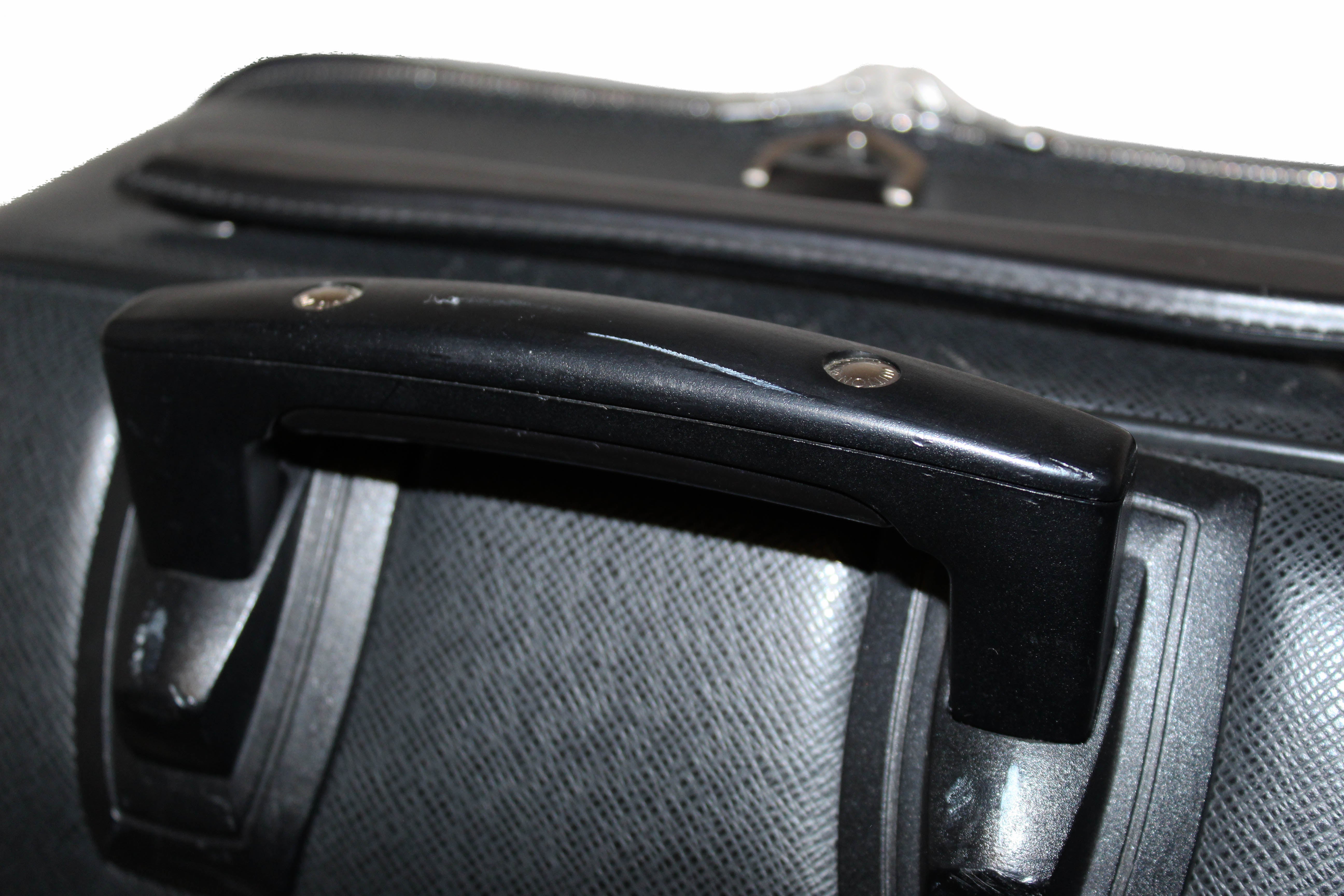 Pégase Trolley Case - Luxury Taiga Leather Black