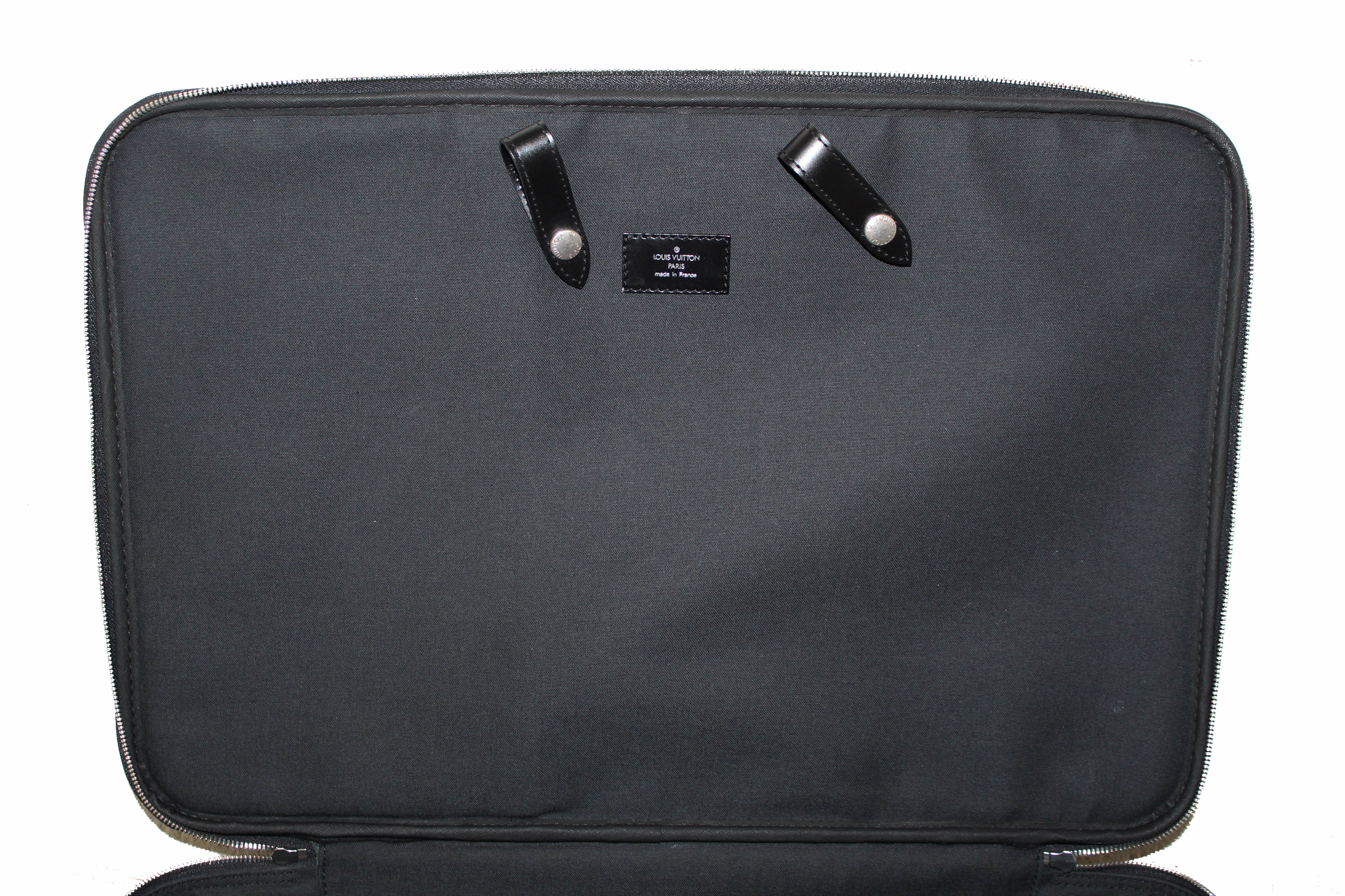 Louis Vuitton Black Taiga Leather Pegase 55 Rolling Luggage Trolley  Suitcase 1117LVA