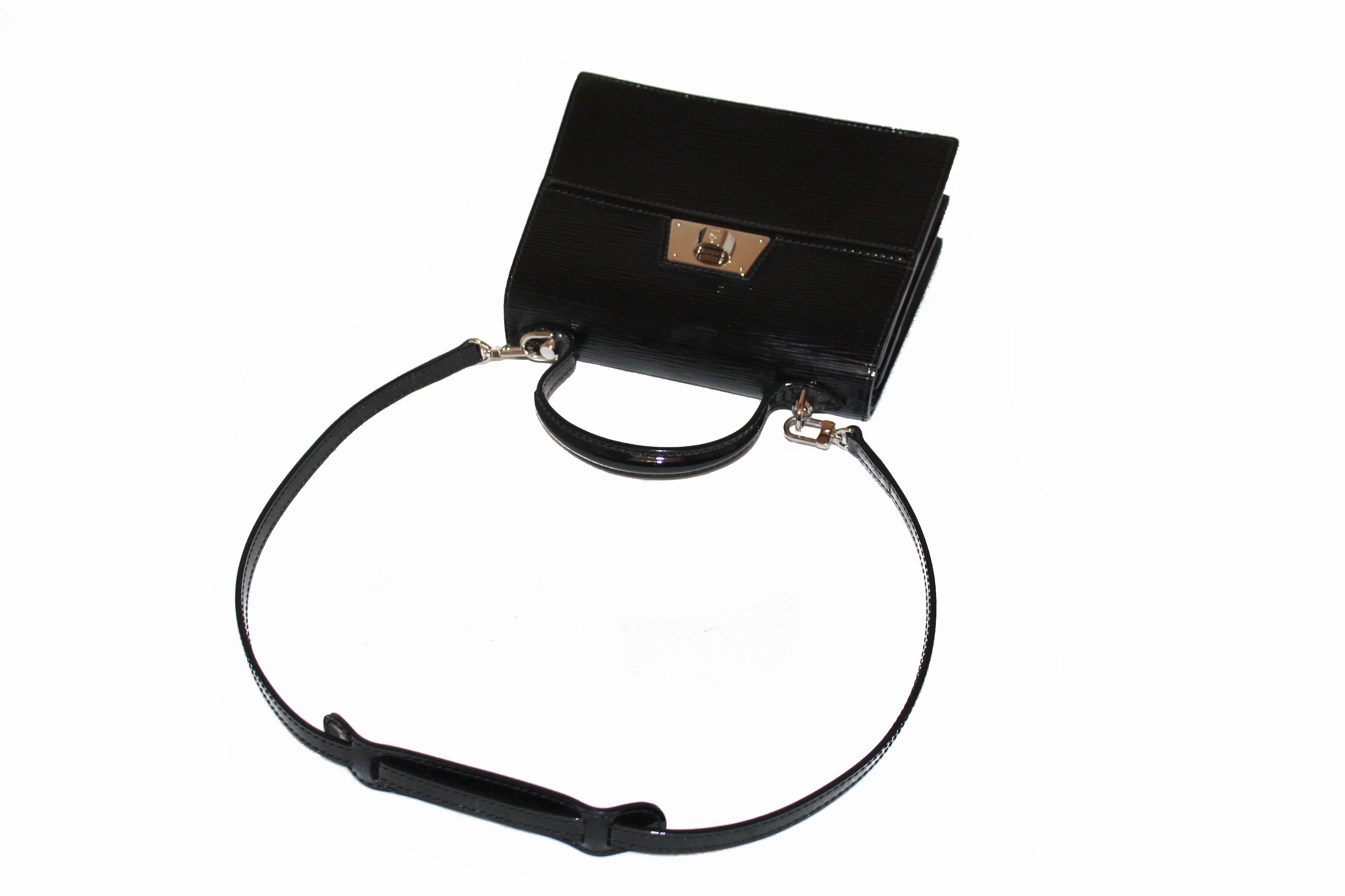 LOUIS VUITTON Sevigne PM 2way Hand Bag Electric Epi Leather Black M4053N  21GA380