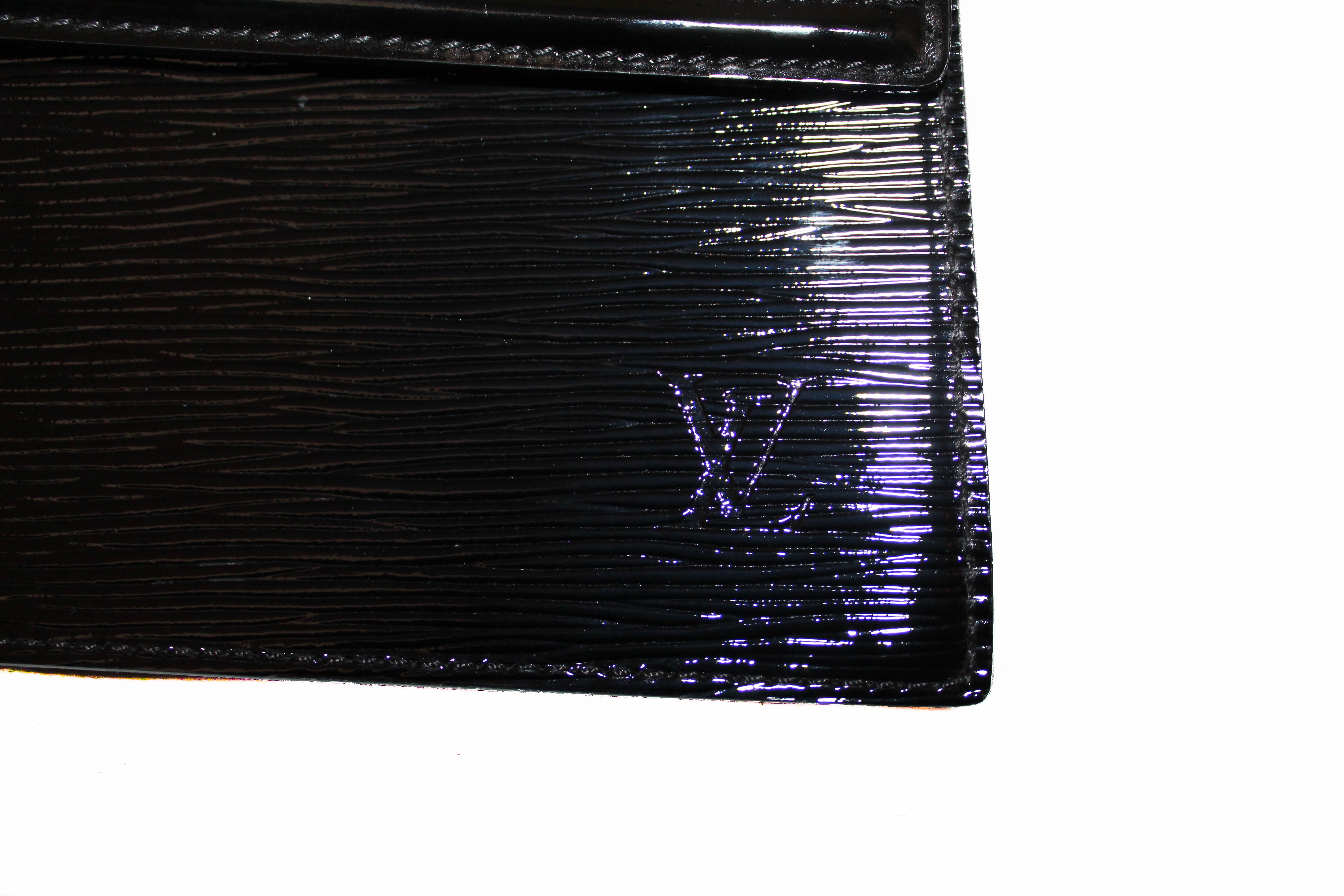 Authentic Louis Vuitton Black Electric Epi Leather Sevigne PM Bag