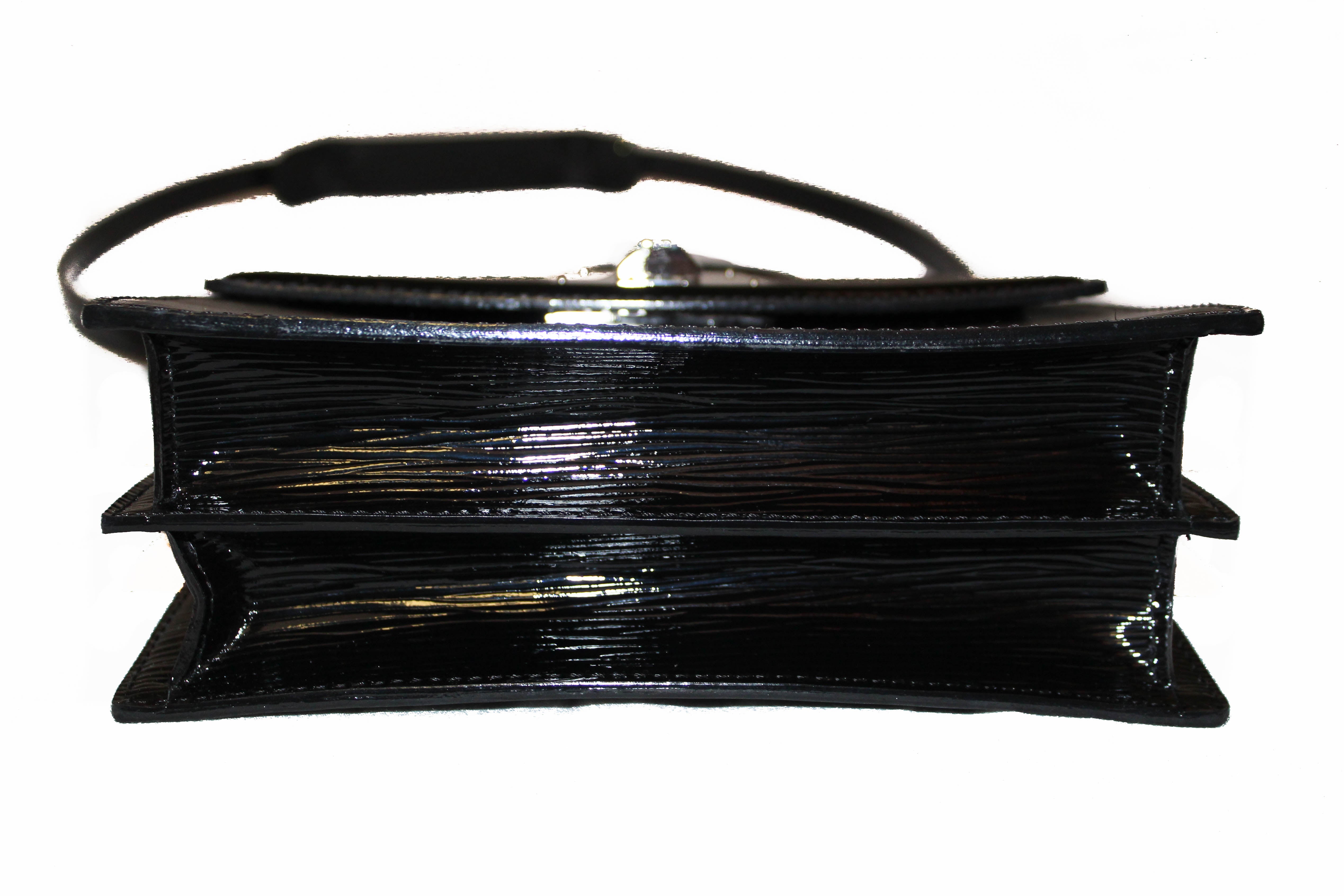 LOUIS VUITTON Black Electric Epi Leather Sobe Clutch