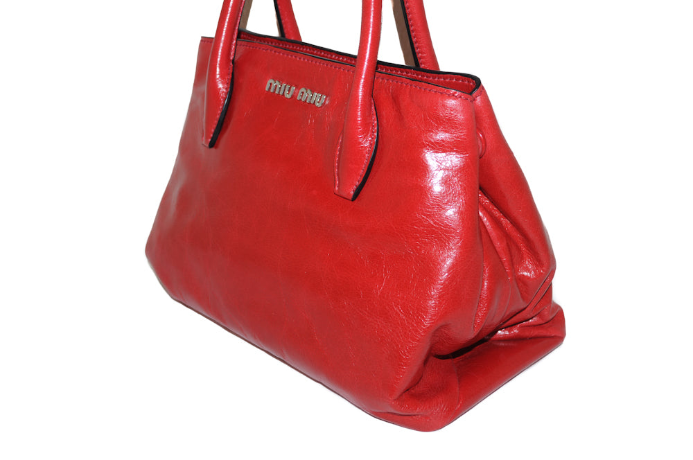 Totes bags Miu Miu - Red grain leather tote bag - 5BA100VOOO2B6668Z