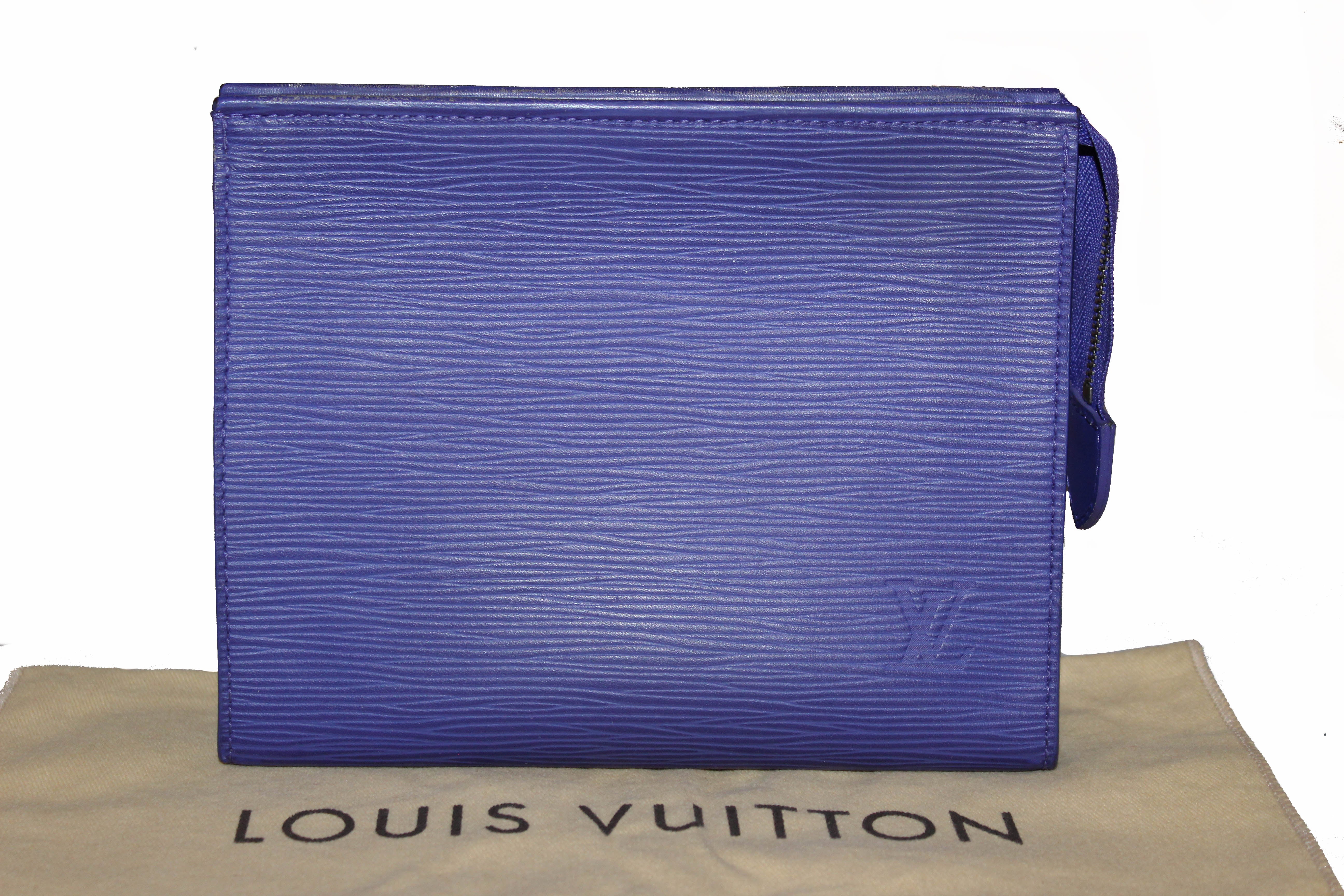 Authentic Louis Vuitton Purple Epi Leather Toiletry Pouch 19