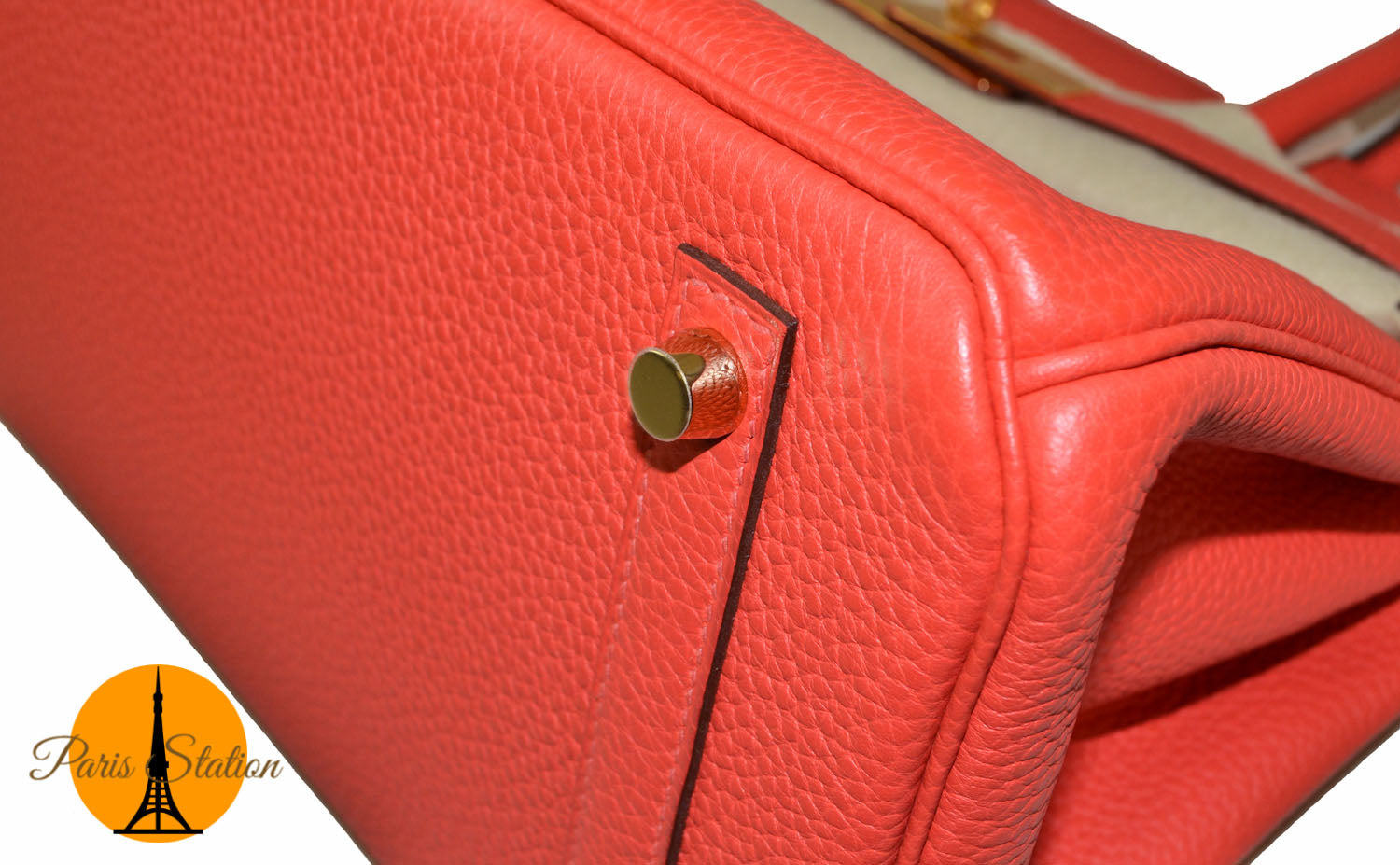 Authentic New Hermes Rouge Pivoine Togo Leather Birkin 30 Bag