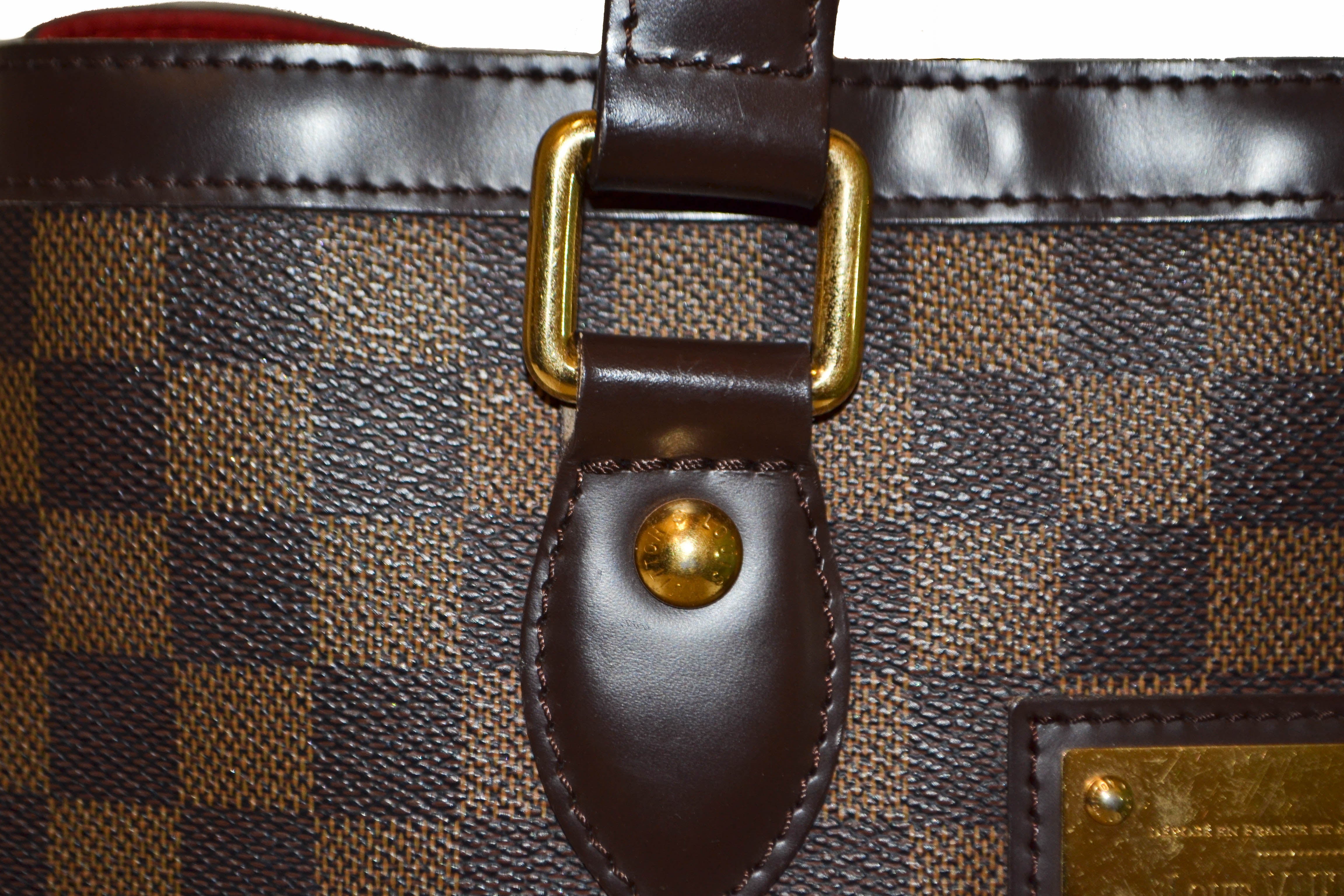 Authentic Louis Vuitton Damier Ebene Hampstead PM Handbag