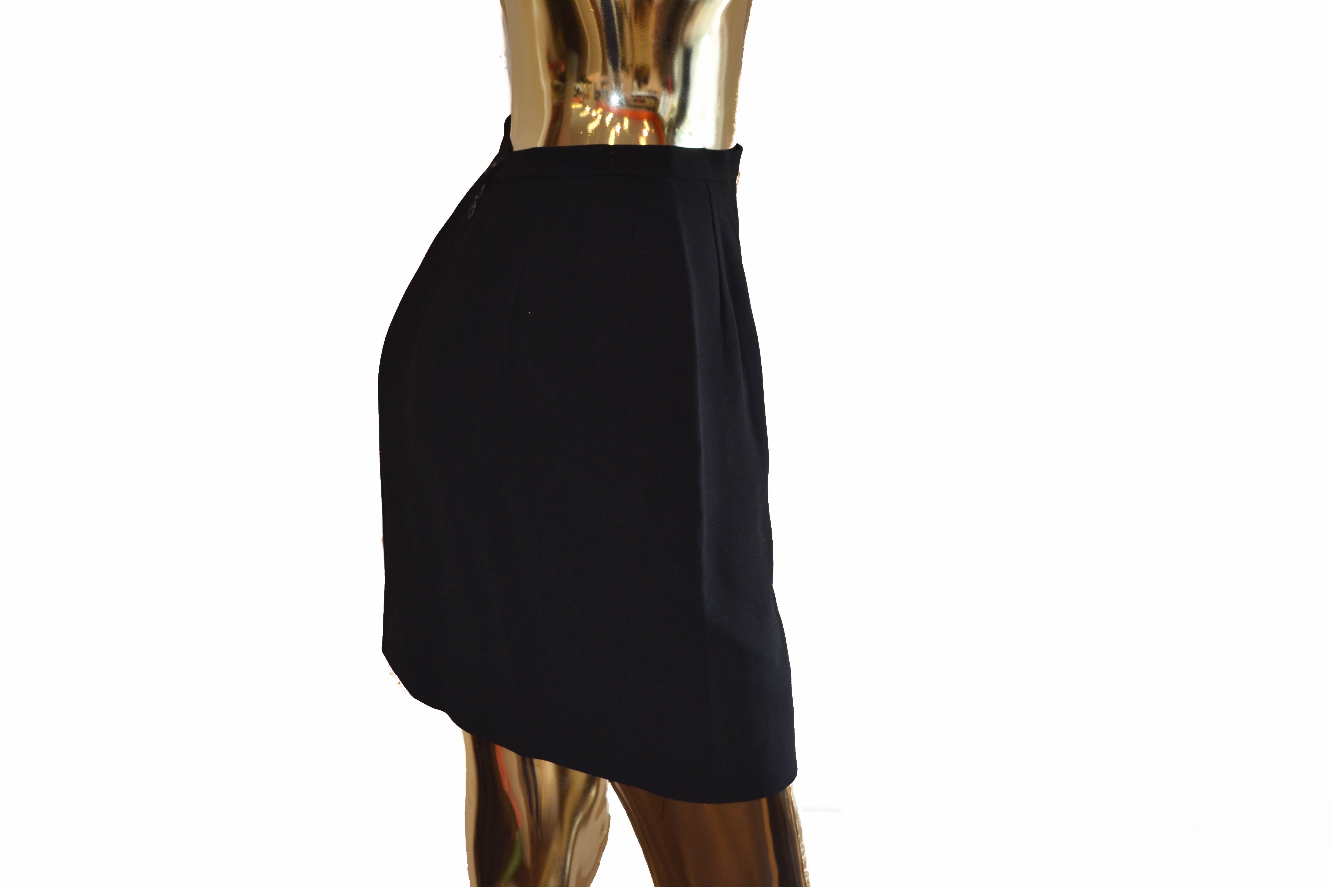 Authentic Celine Black Mini Skirt Size 40