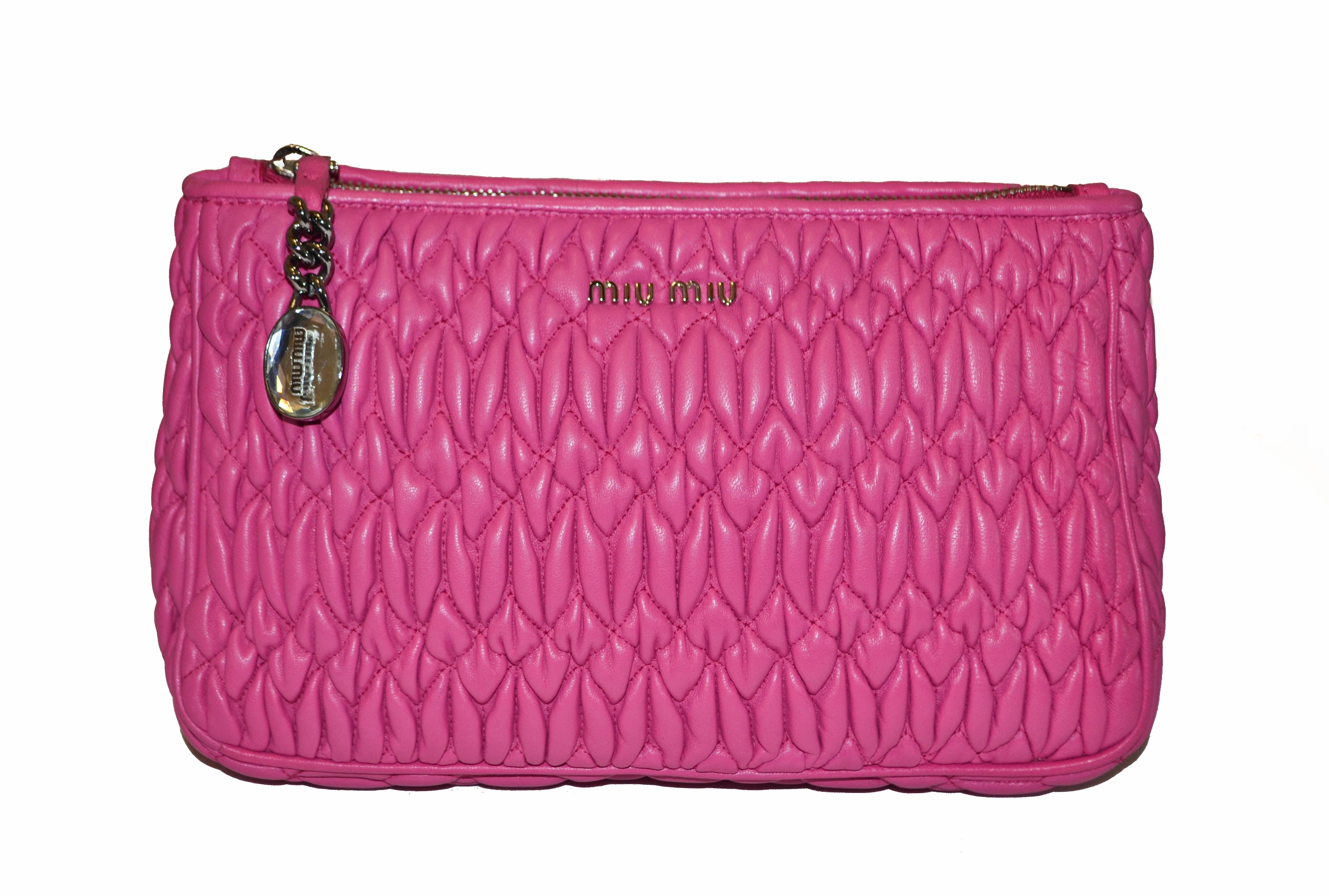 Miu Miu Matelassé Enamel Chain Bag in Cream Patent Leather Trapuntato –  AvaMaria