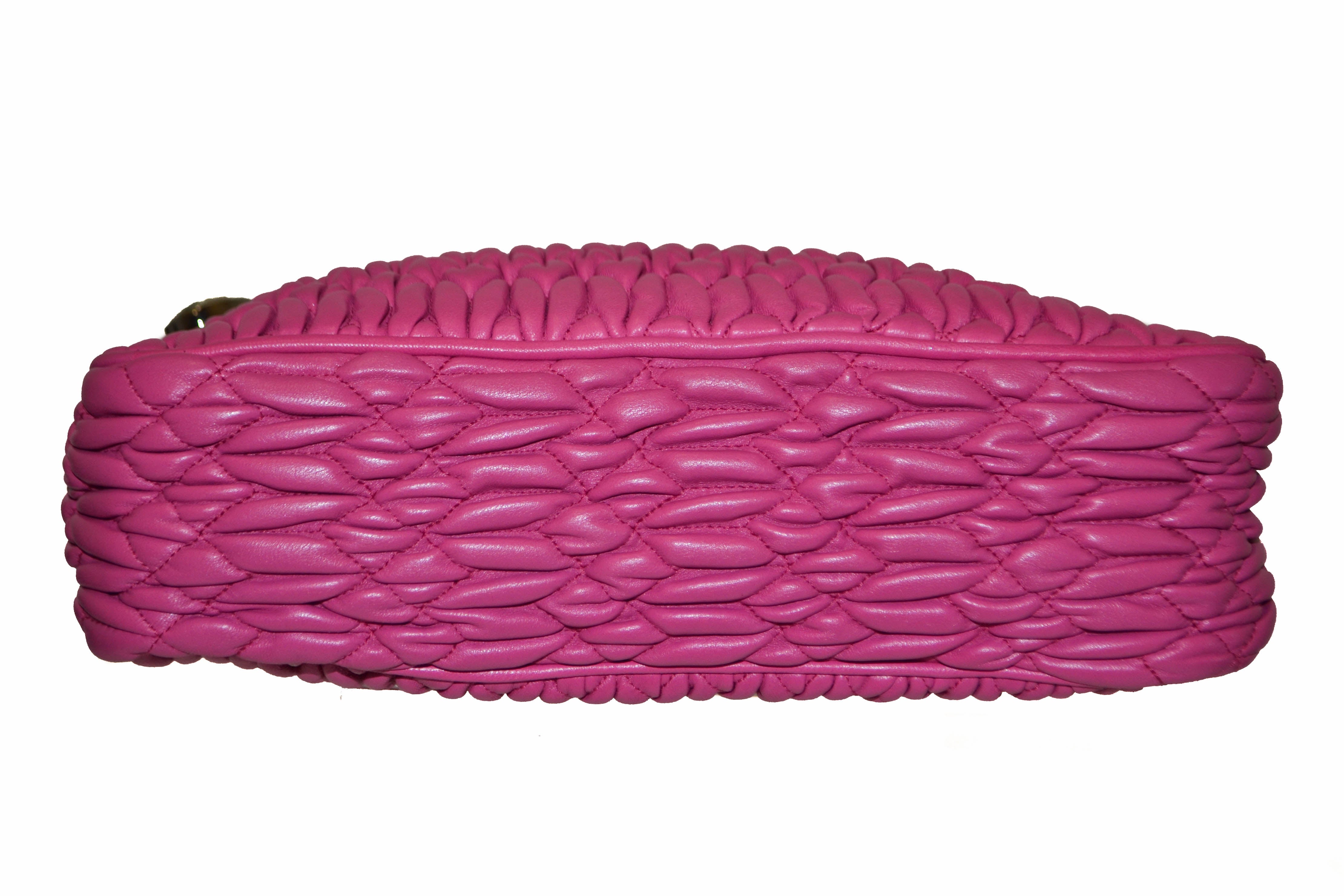 Alabaster Pink Matelassé Nappa Leather Shoulder Bag
