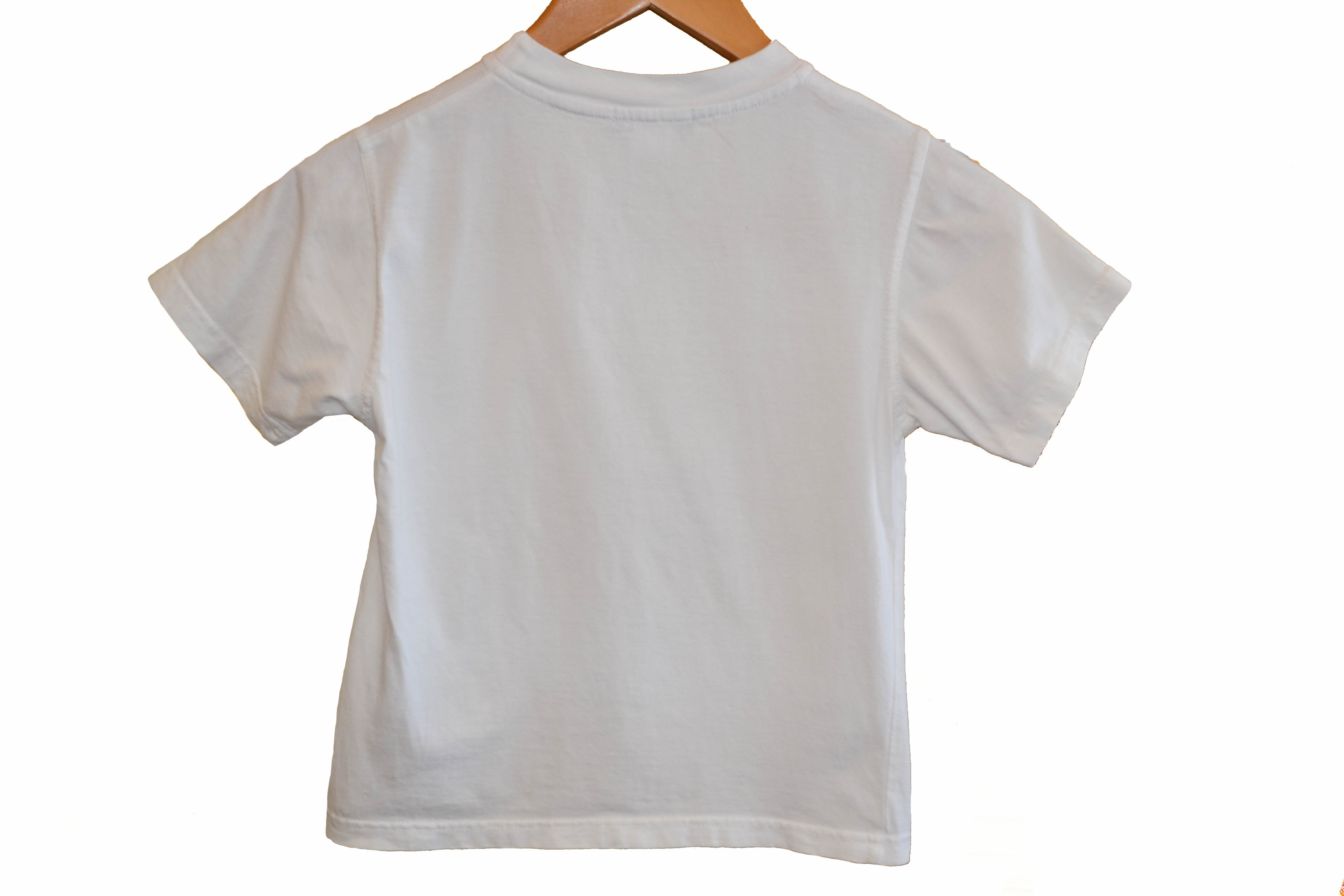 Authentic Burberry British Flag Haymarket Signature White Boy T-Shirt Size 6
