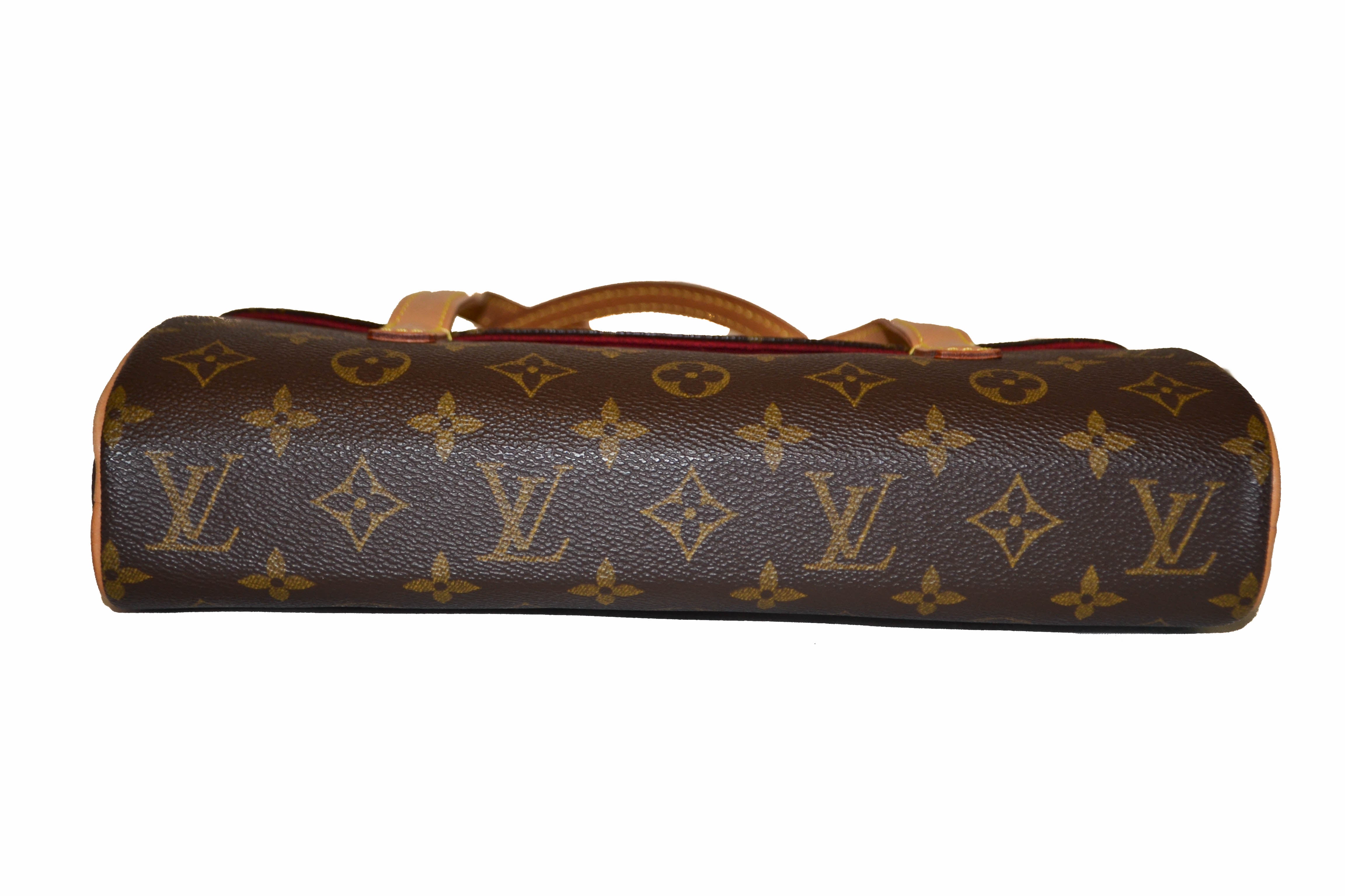 Authentic Louis Vuitton Classic Monogram Canvas Sonatine Hand Bag