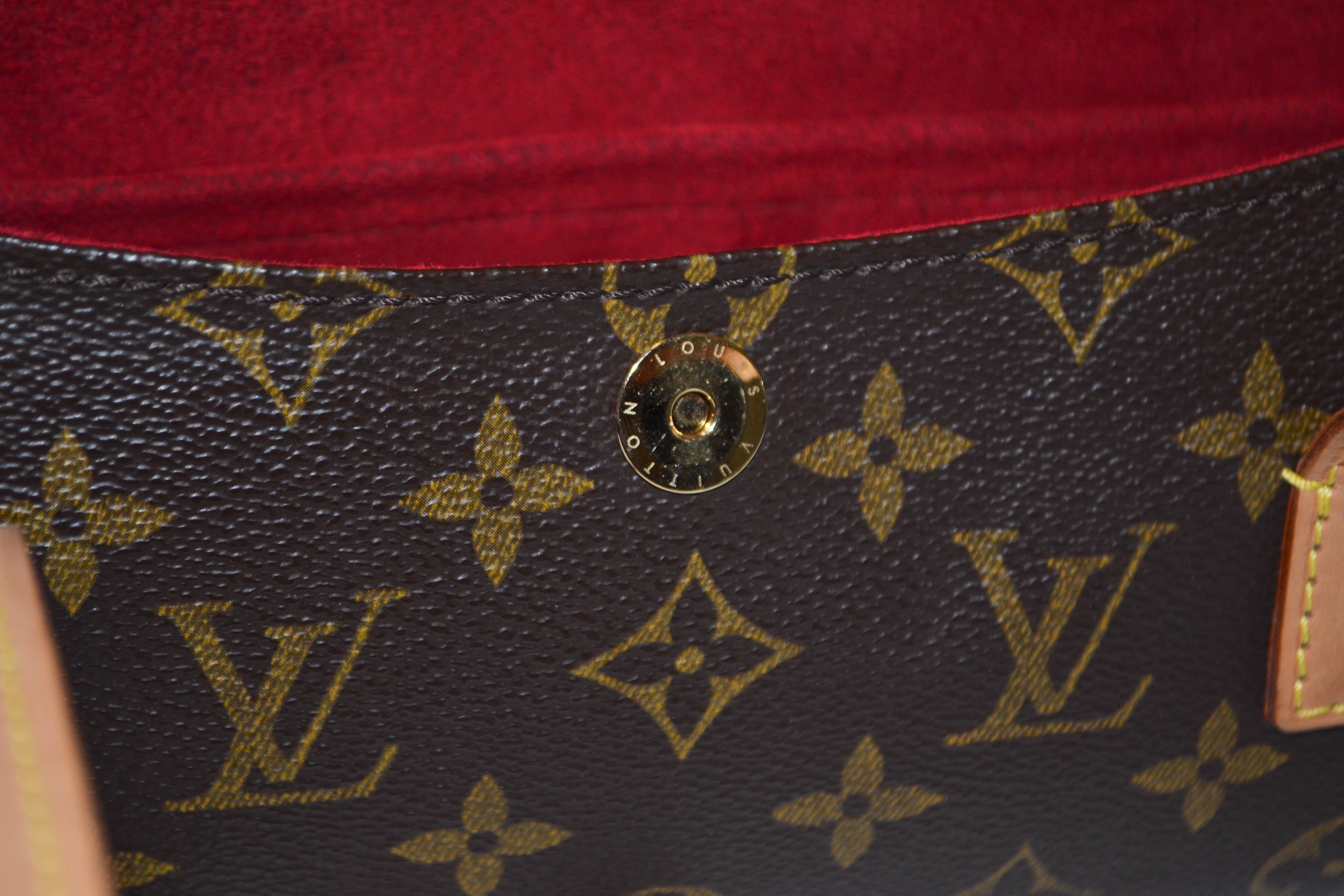 Authentic Louis Vuitton Classic Monogram Canvas Sonatine Hand Bag