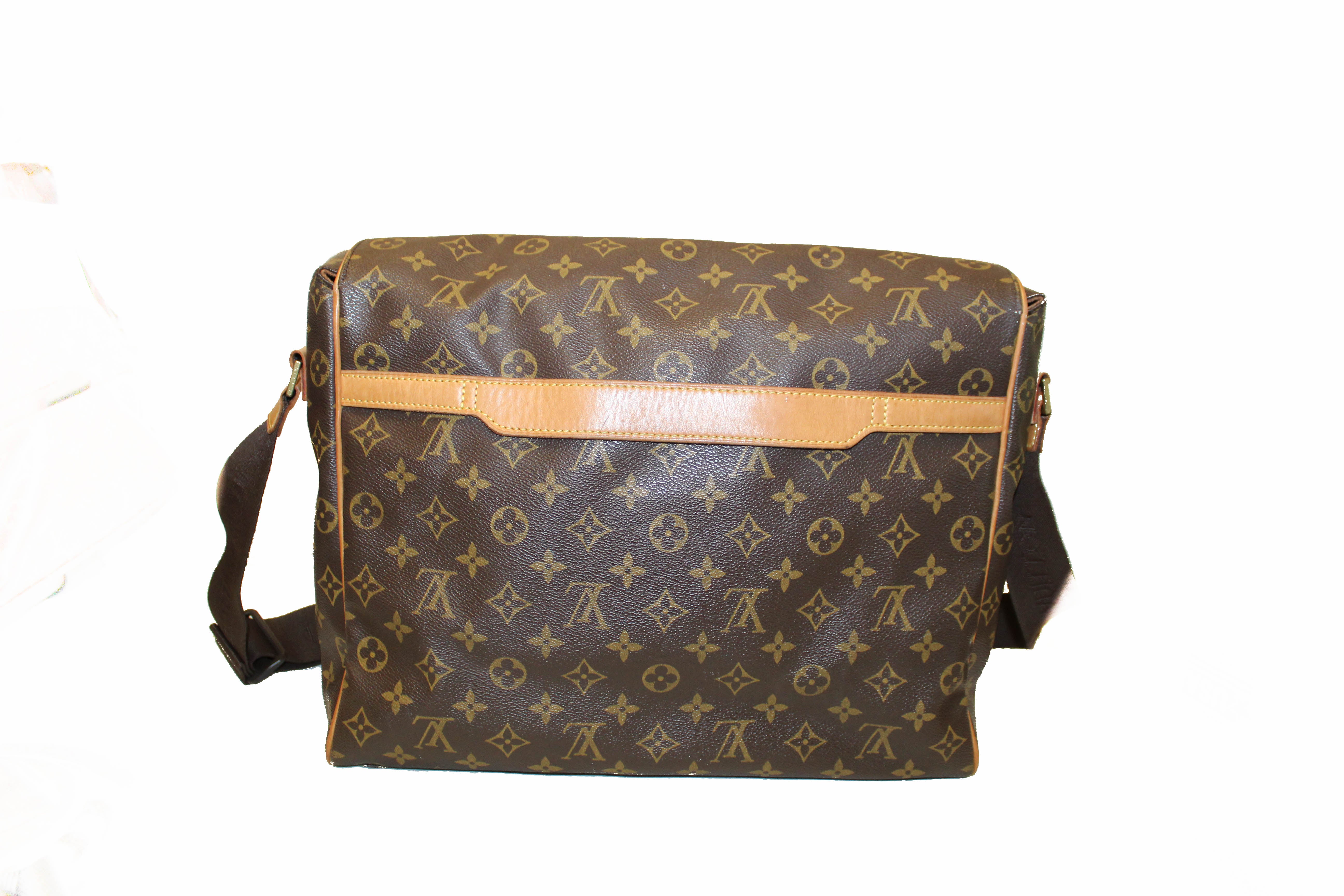 Louis Vuitton LV Authentic Large Abbesses Messenger Bag Brown Canvas Pre  Owned