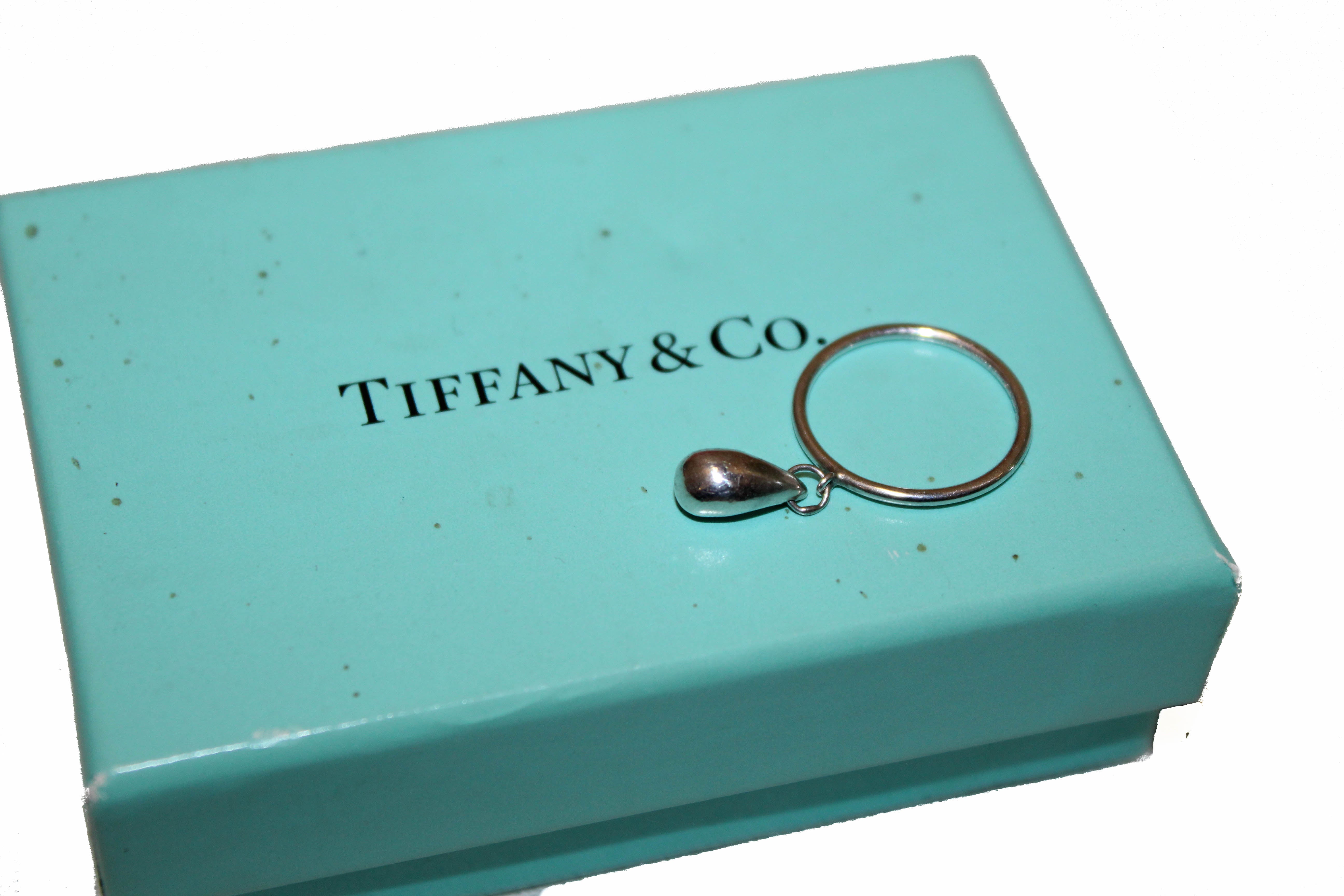 Authentic Tiffany & Co. Elsa Peretti Dangling Tear Drop Ring Size 4.5