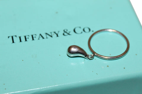 Authentic Tiffany & Co. Elsa Peretti Dangling Tear Drop Ring Size 4.5