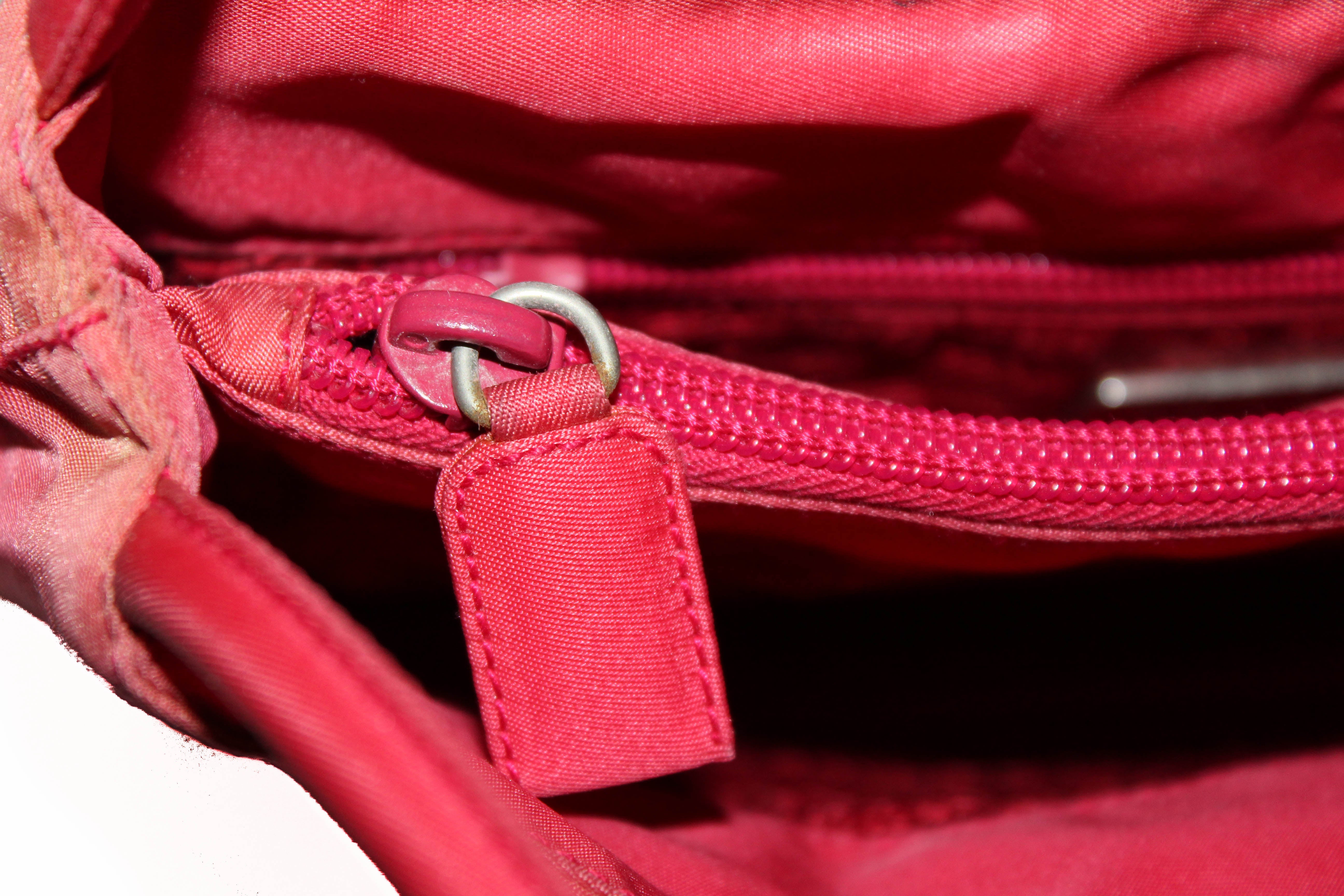 Authentic Prada Red Nylon Small Shoulder Bag