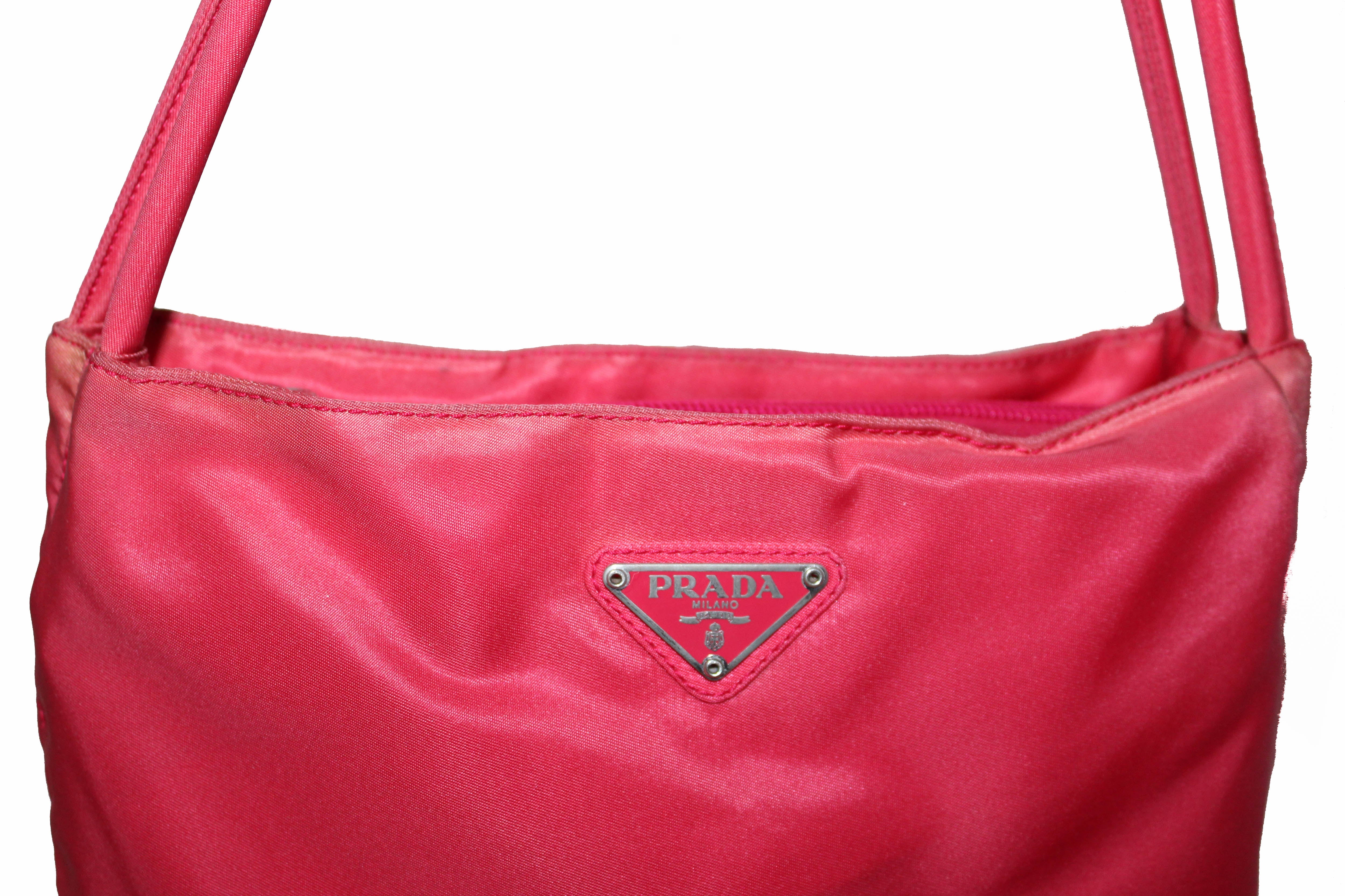 Leather clutch bag Prada Red in Leather - 14198248