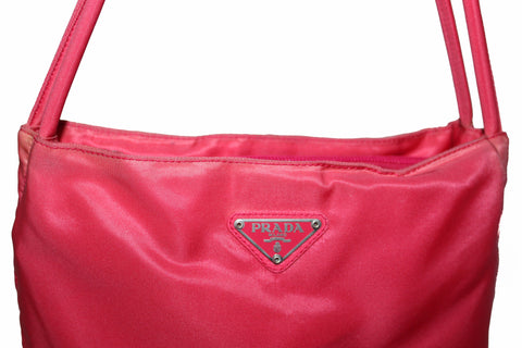 Authentic Prada Red Nylon Small Shoulder Bag