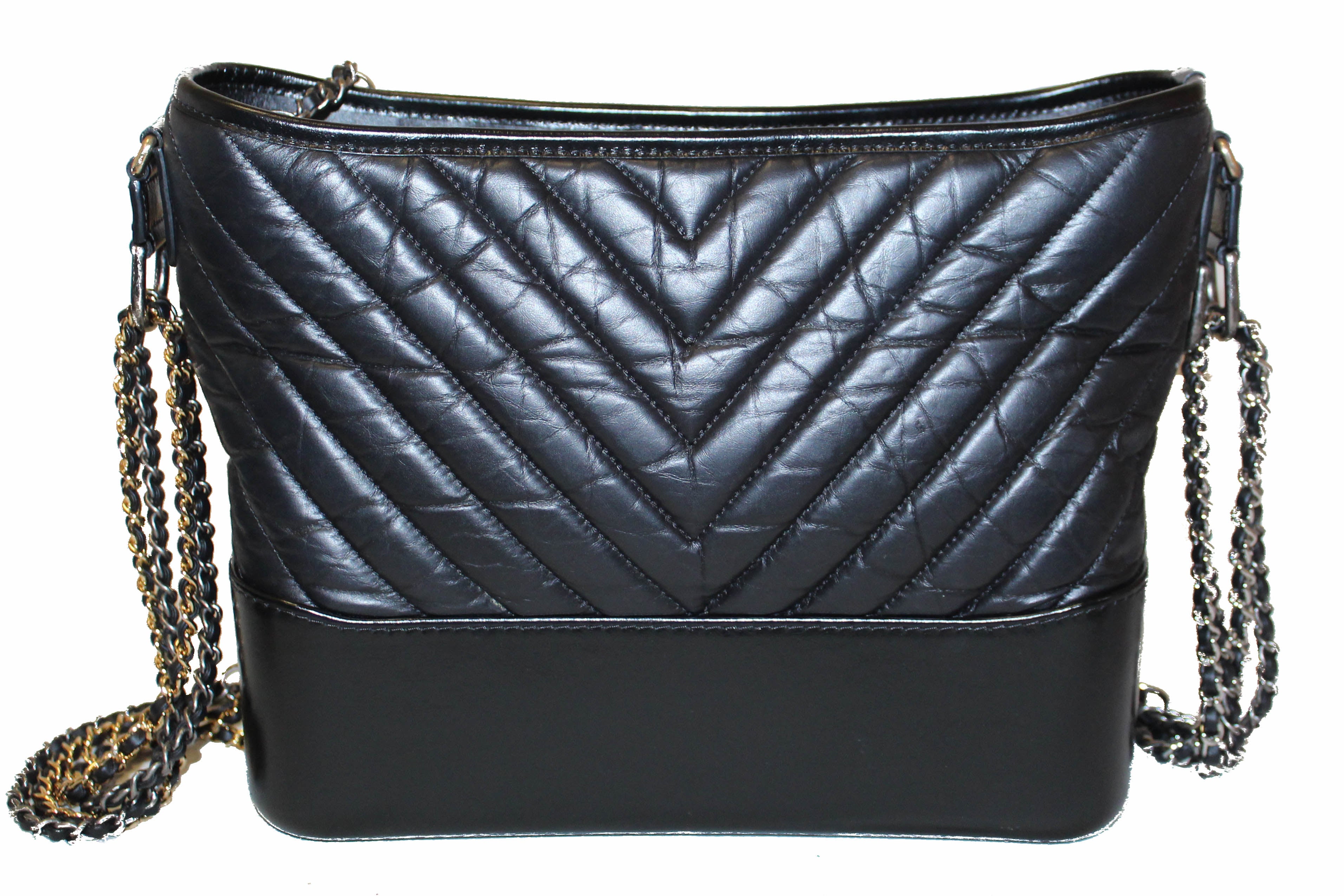 Chanel 19 Flap Bag Quilted Goatskin Maxi Black 8440929