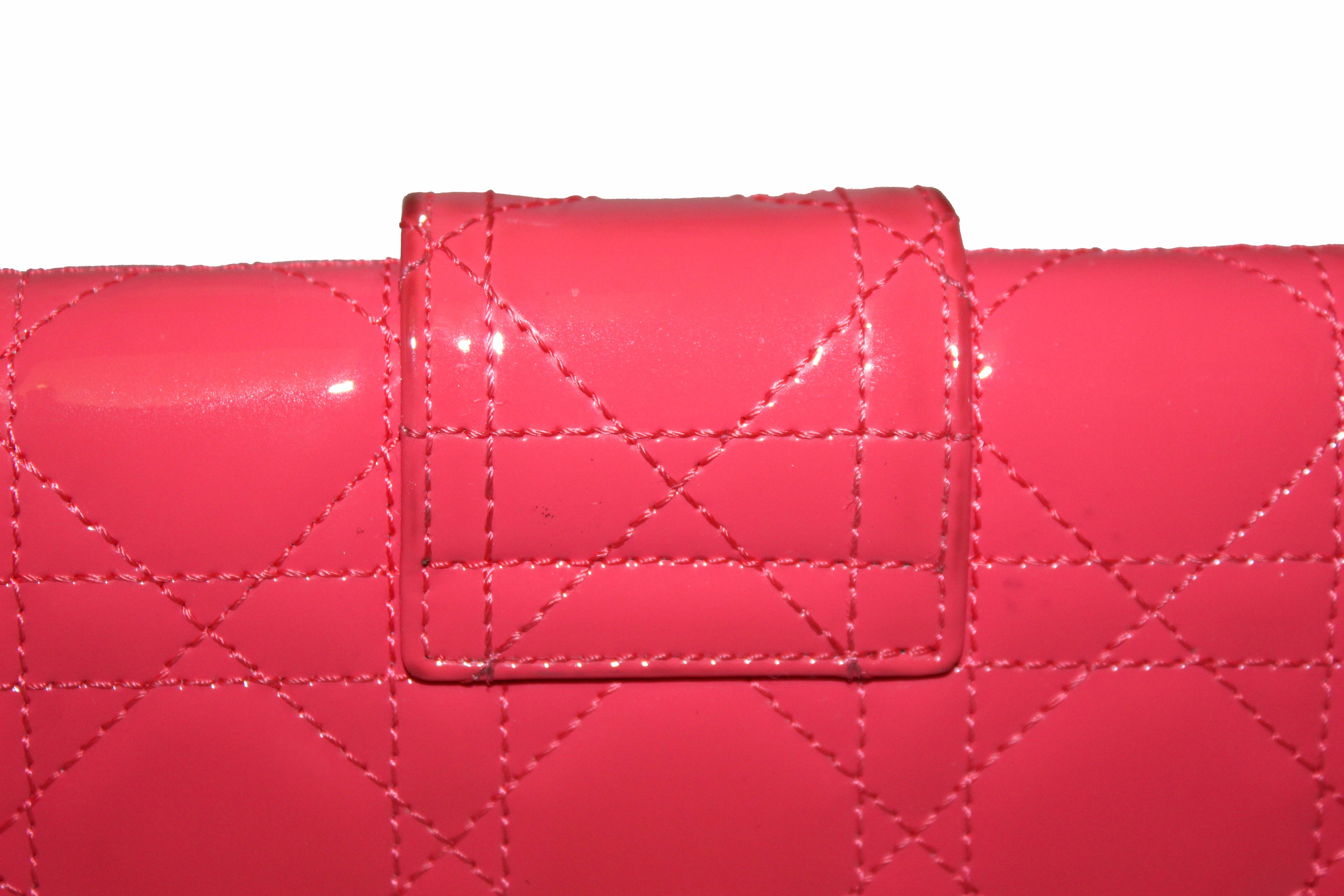 Dior Lady Dior Rendez-Vous Handbag/Clutch in Red Leather Cannage