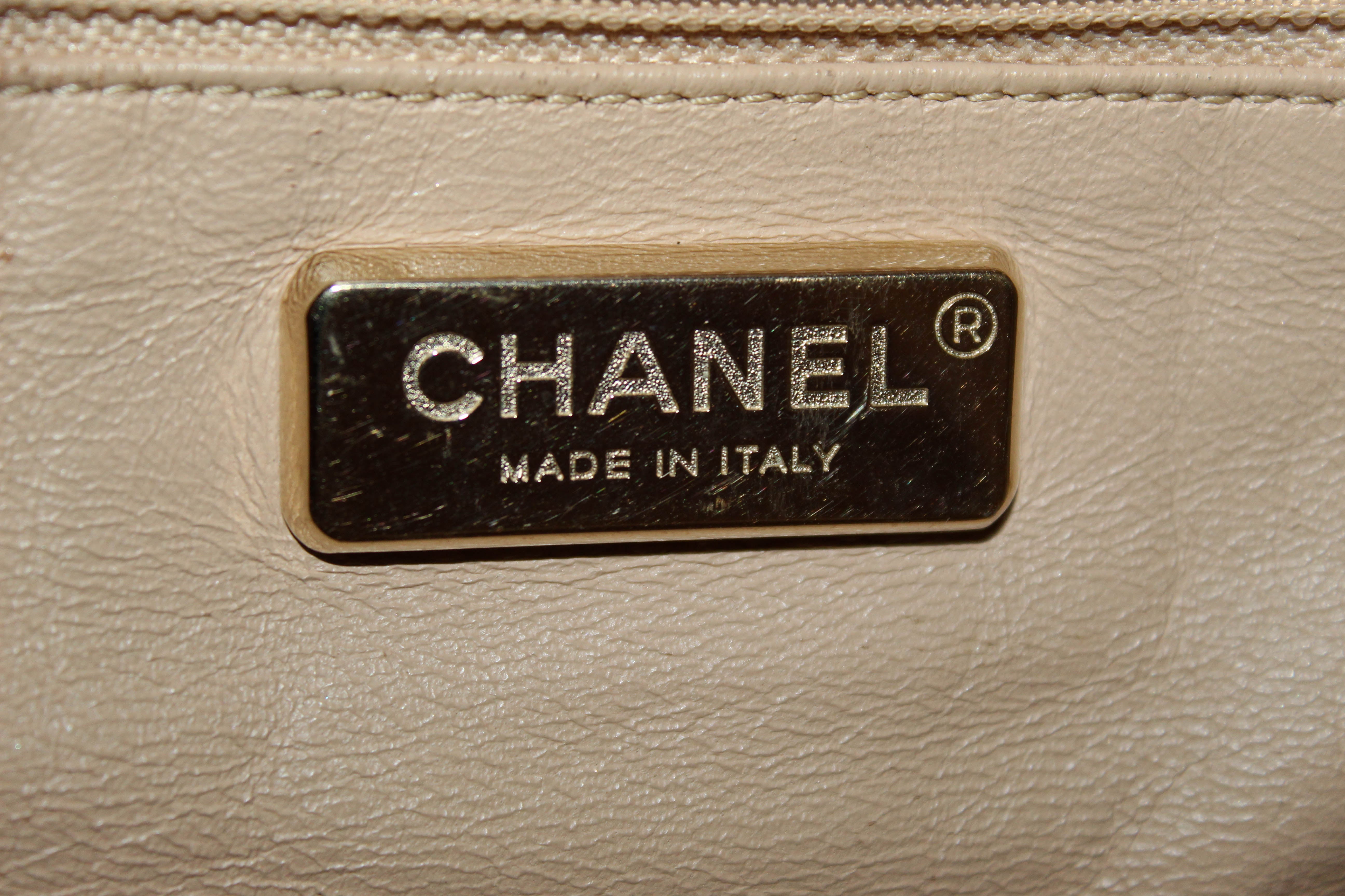 Authentic Chanel Metallic Gold Chain Around Shoulder Bag
