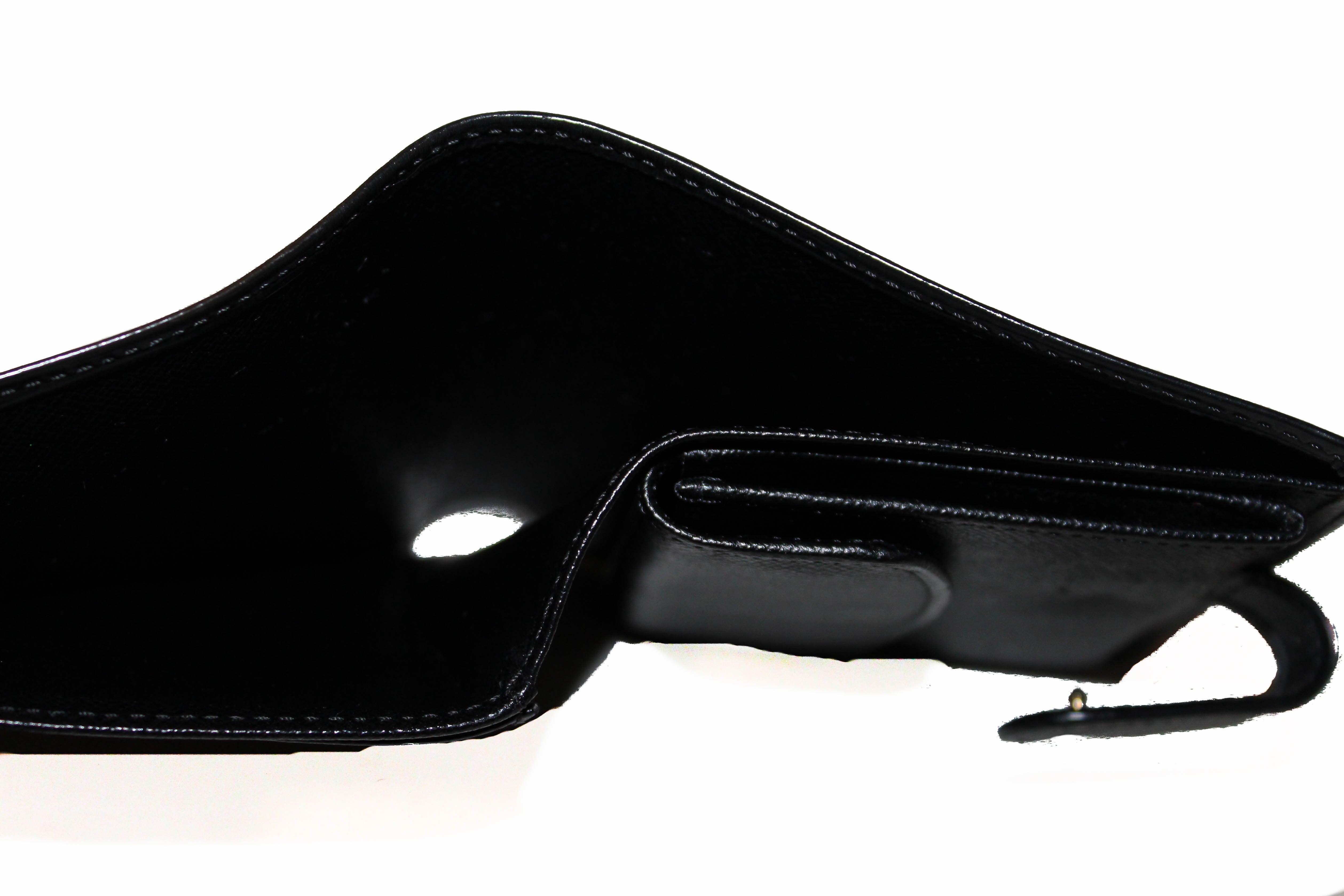 Authentic Louis Vuitton Black Epi Leather Bi-Fold Wallet