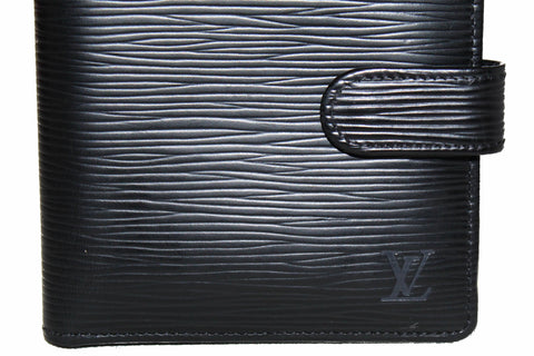 Authentic Louis Vuitton Black Epi Leather Bi-Fold Wallet