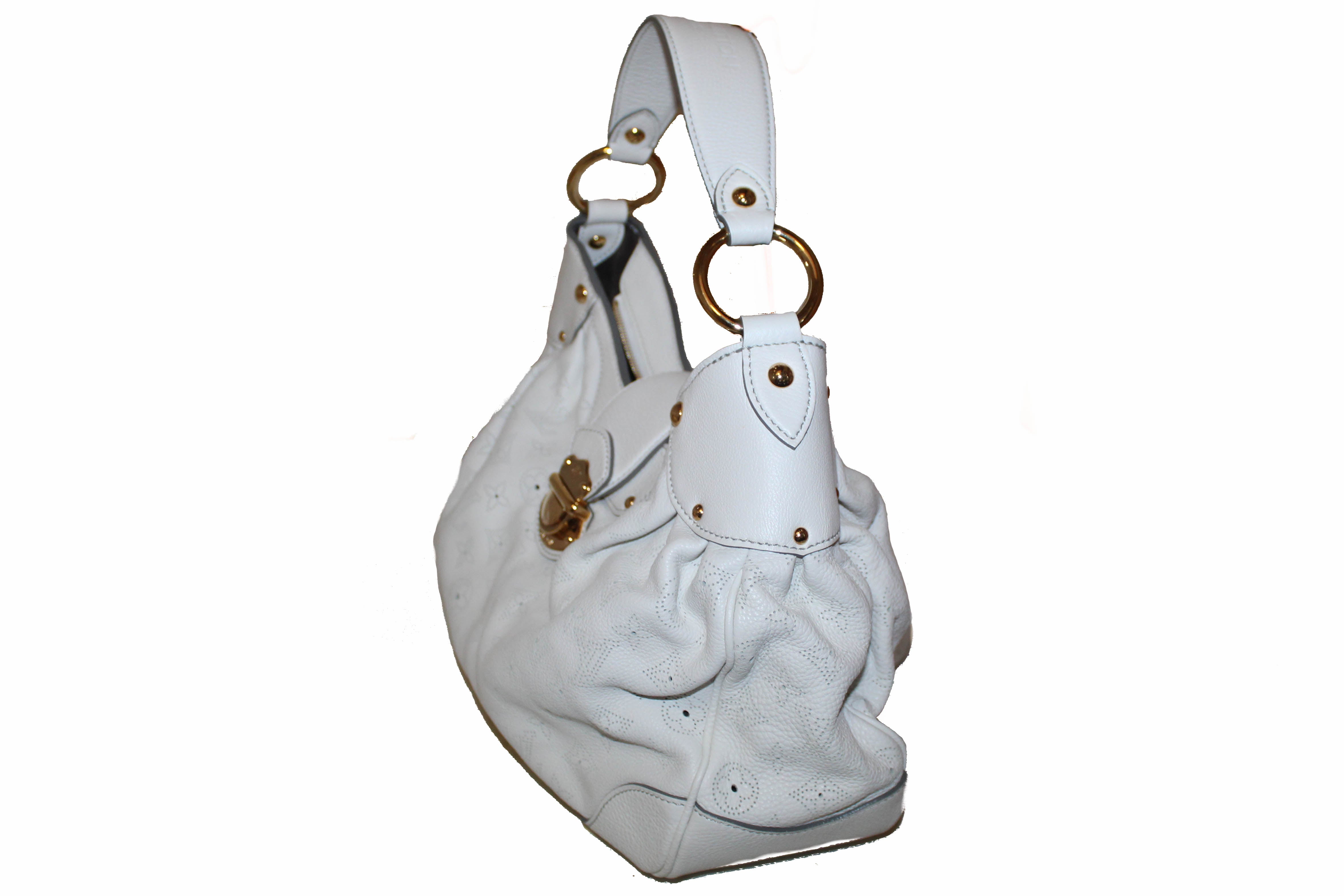 LOUIS VUITTON Mahina L Monogram Leather Shoulder Bag White-US