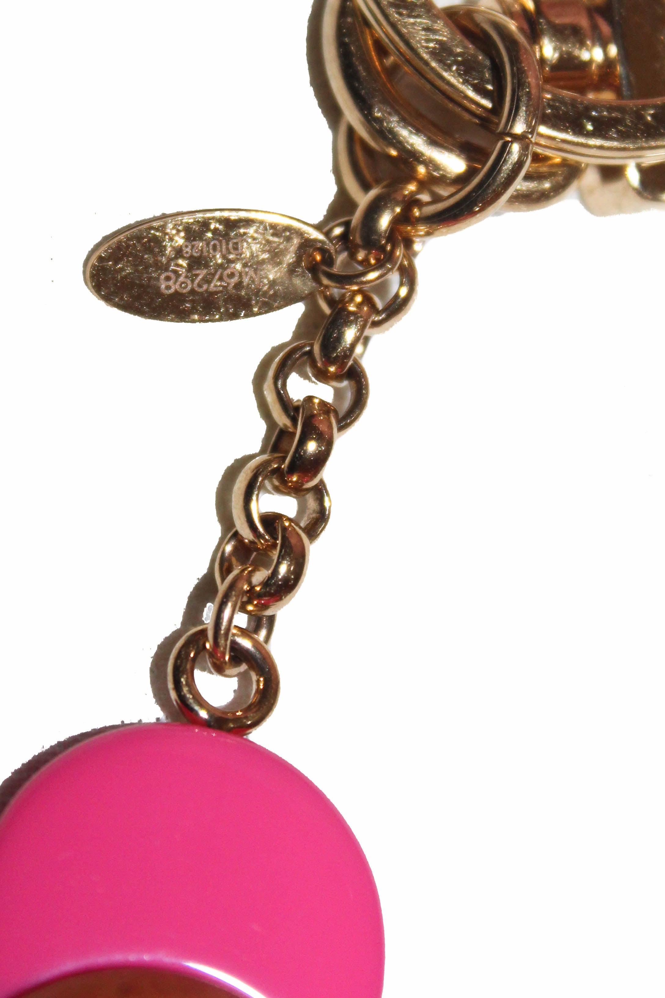 Louis Vuitton Monogram Ball Key Chain Peach Pink
