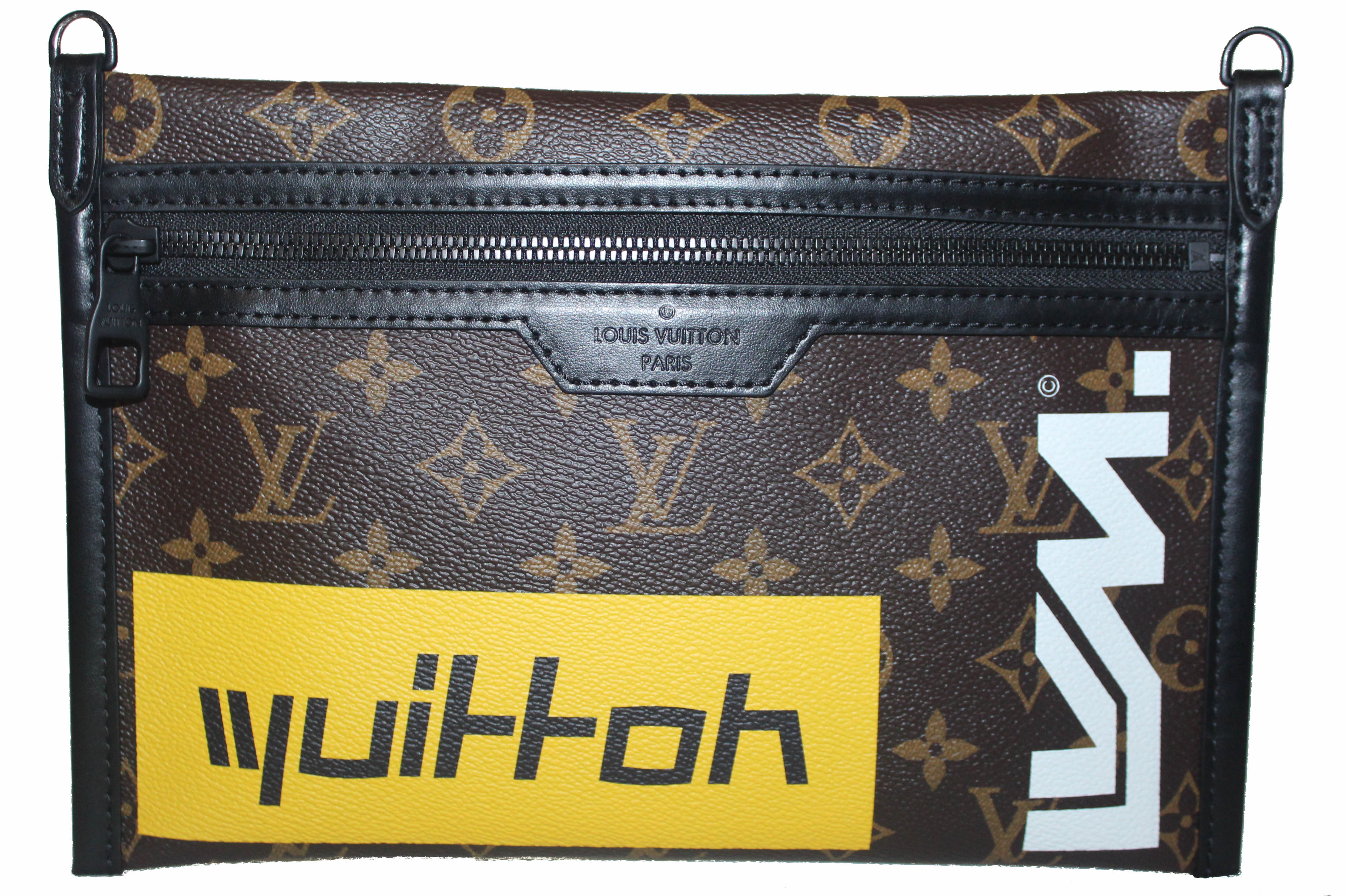 Authentic Louis Vuitton Monogram Double Flat Messenger Bag – Paris
