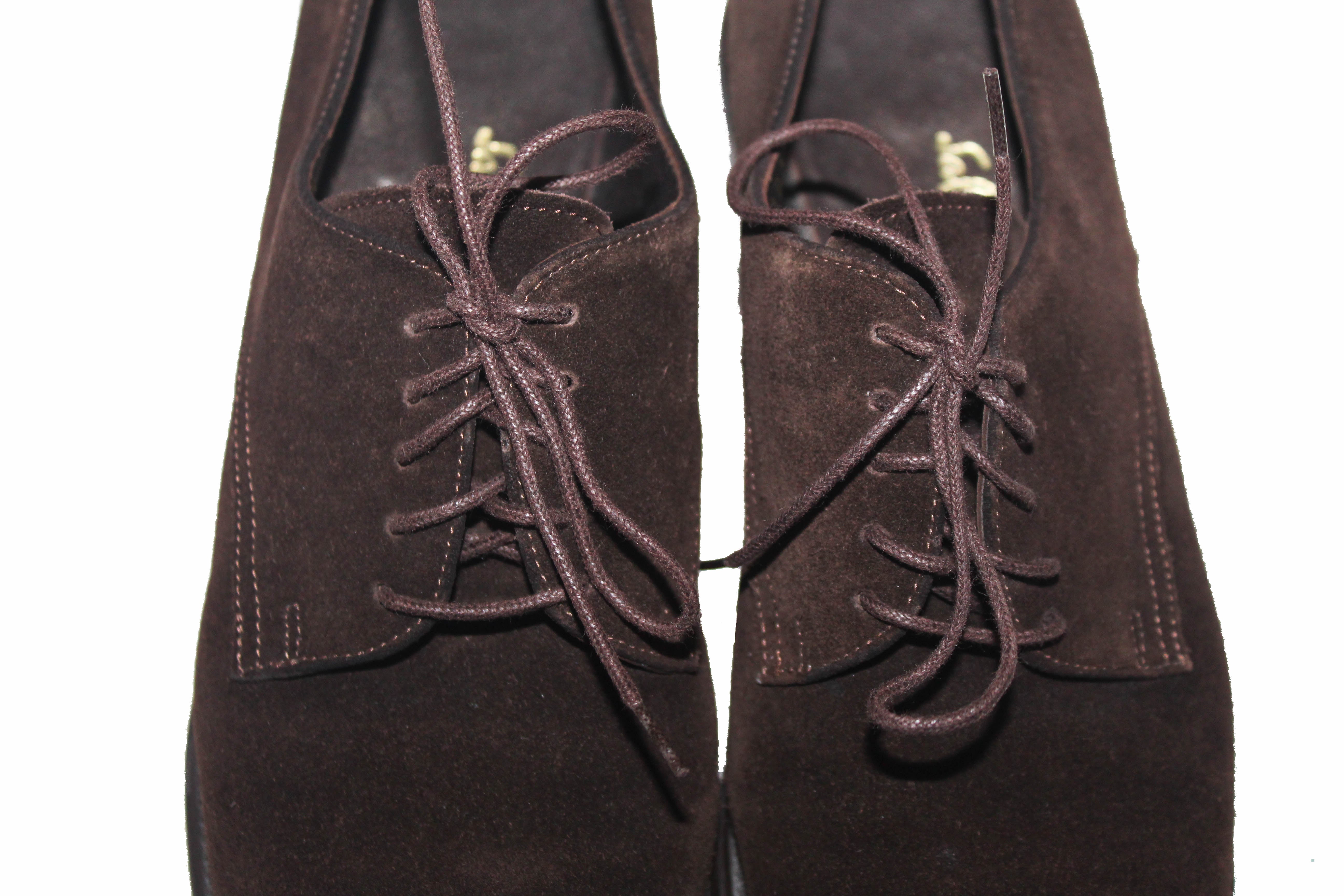LOUIS VUITTON Demier Leather Dress Shoes 5.5 Dark brown Auth Men