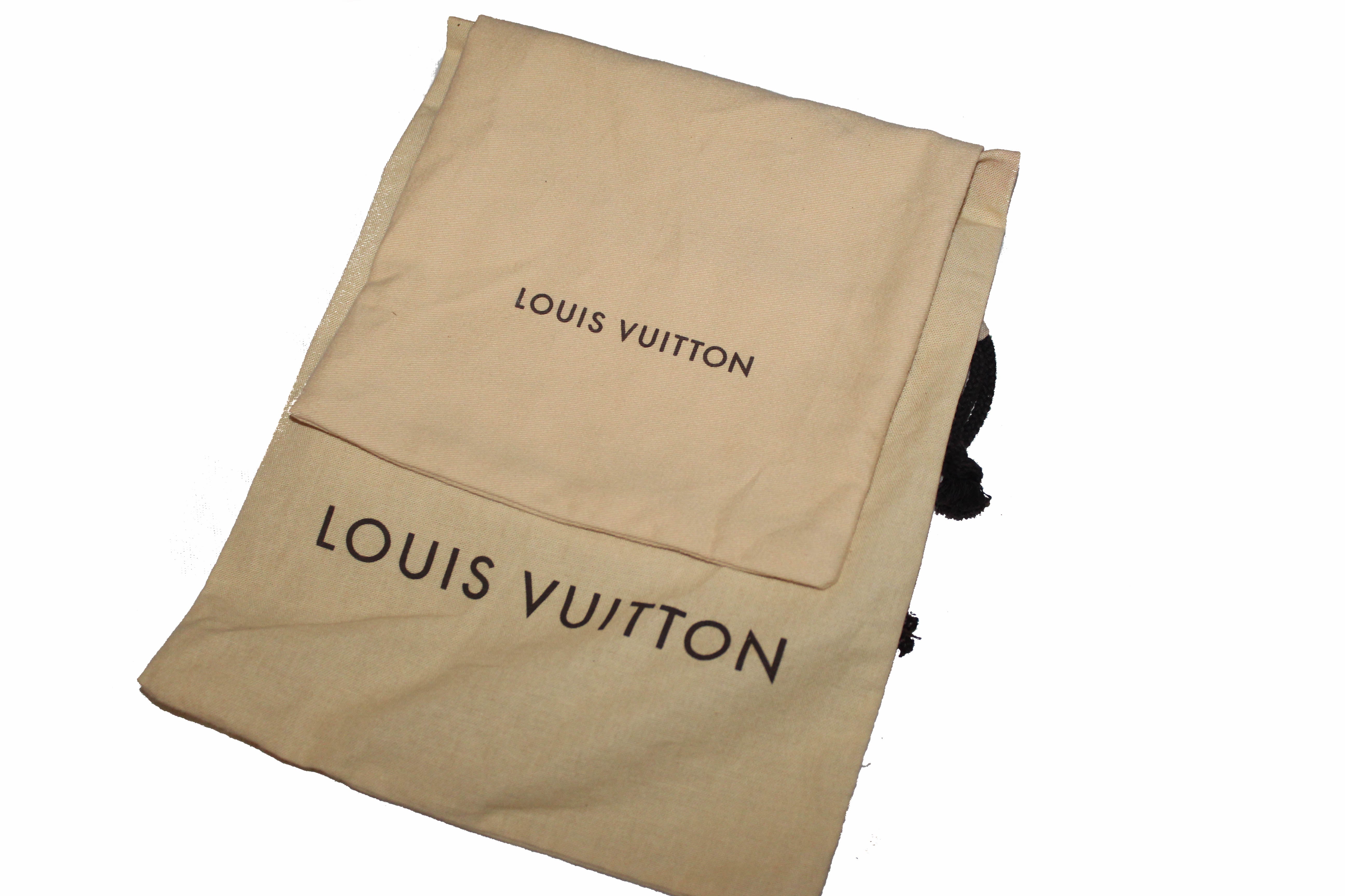 Authentic Louis Vuitton Navy Blue Monogram Mini Lin Espadrille Wedge Sandal 37.5
