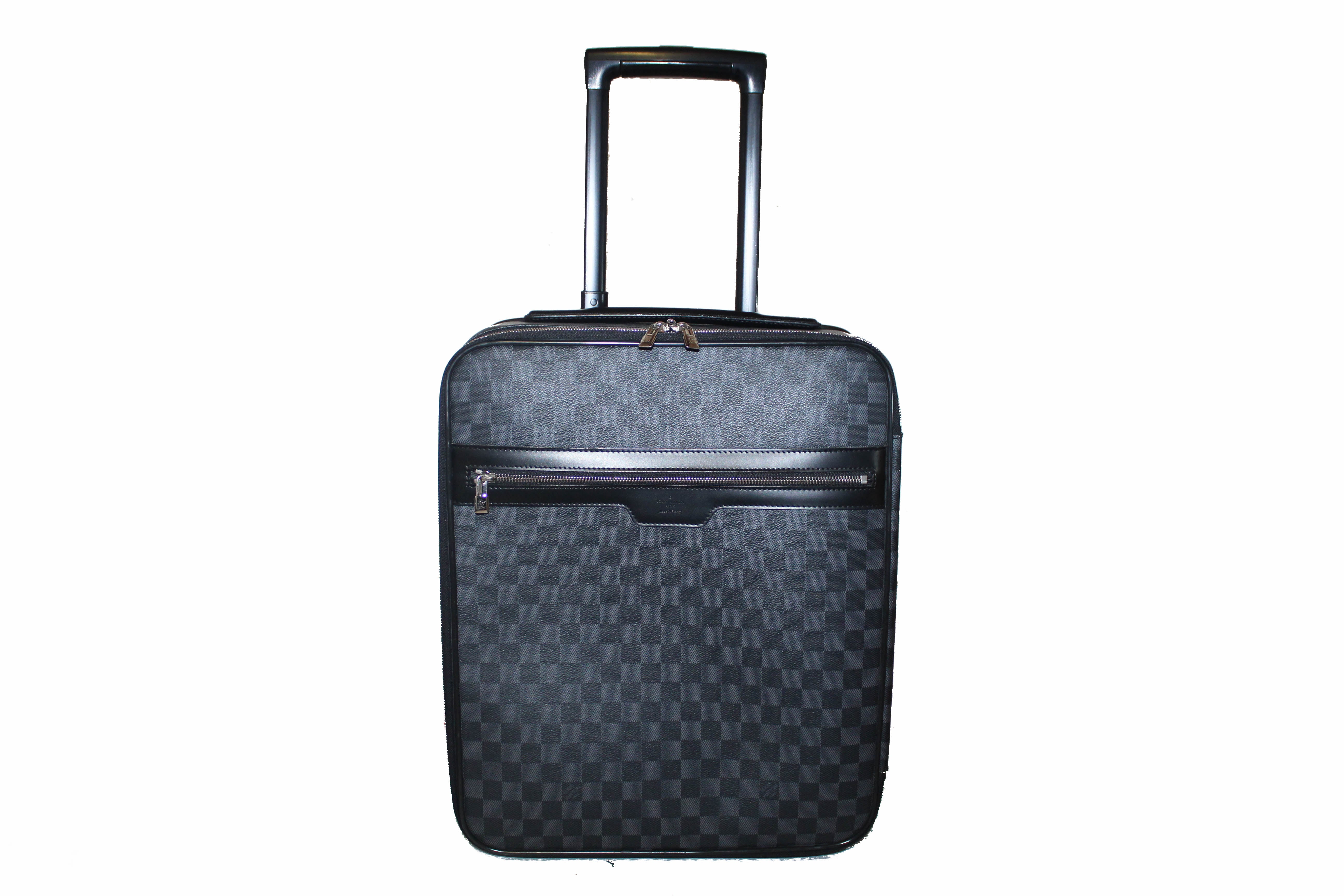 LOUIS VUITTON: Damier Graphite Pegase 45 Rolling Suitcase – Luv