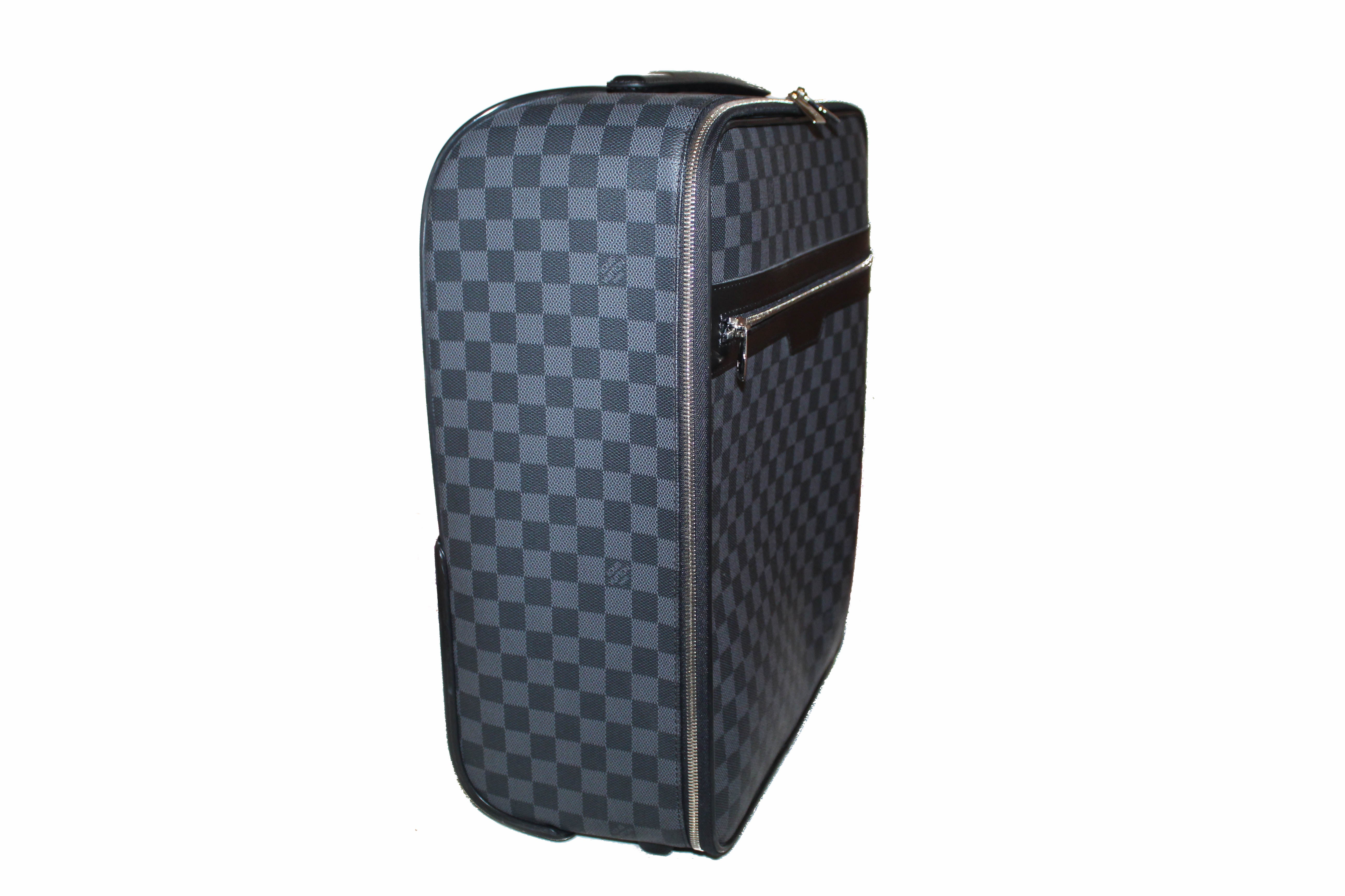 Authentic Louis Vuitton Damier Graphite Canvas Pegase 45 Rolling Suitcase