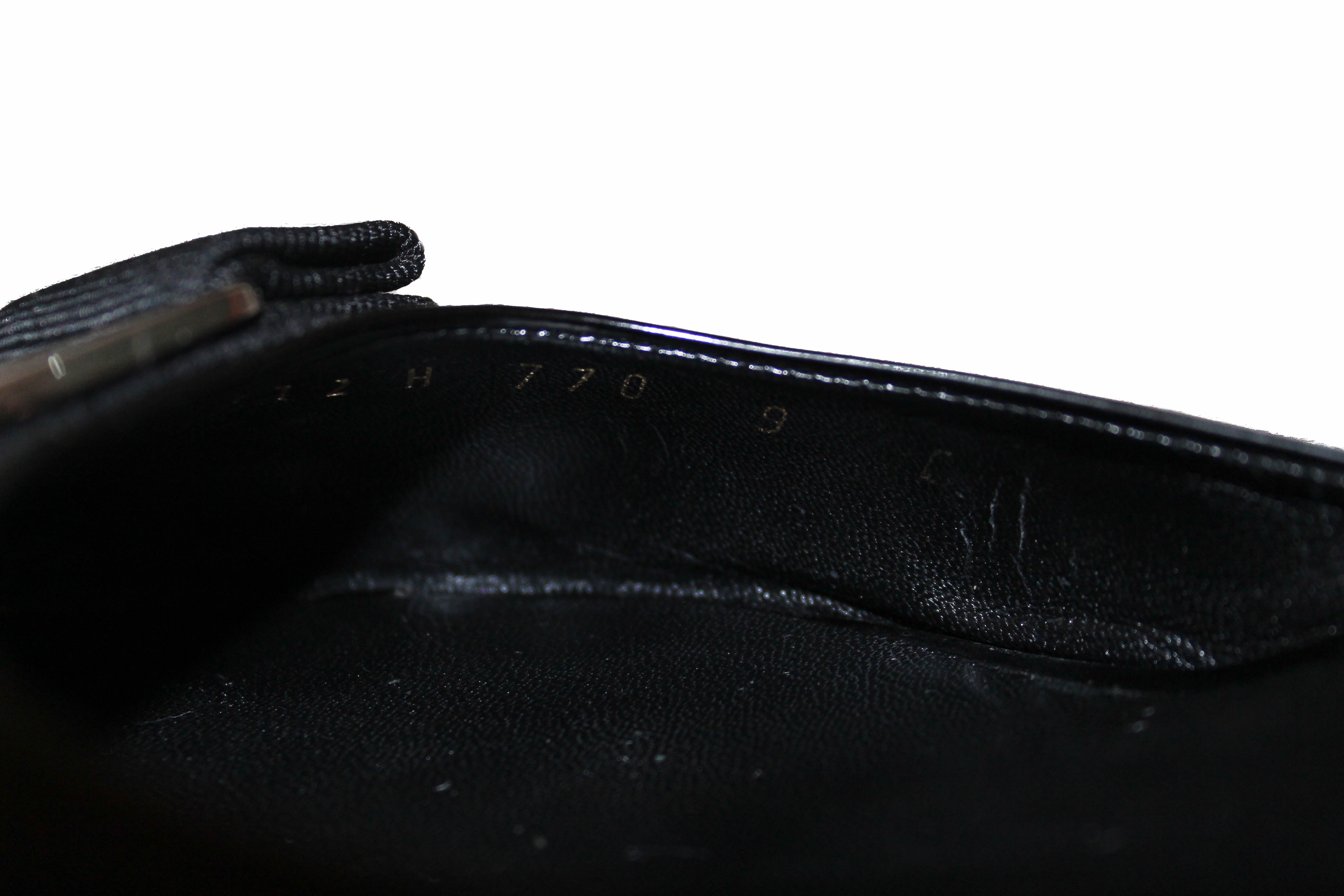 Authentic Salvatore Ferragamo Black Patent Calfskin Leather Riberia Size 9C