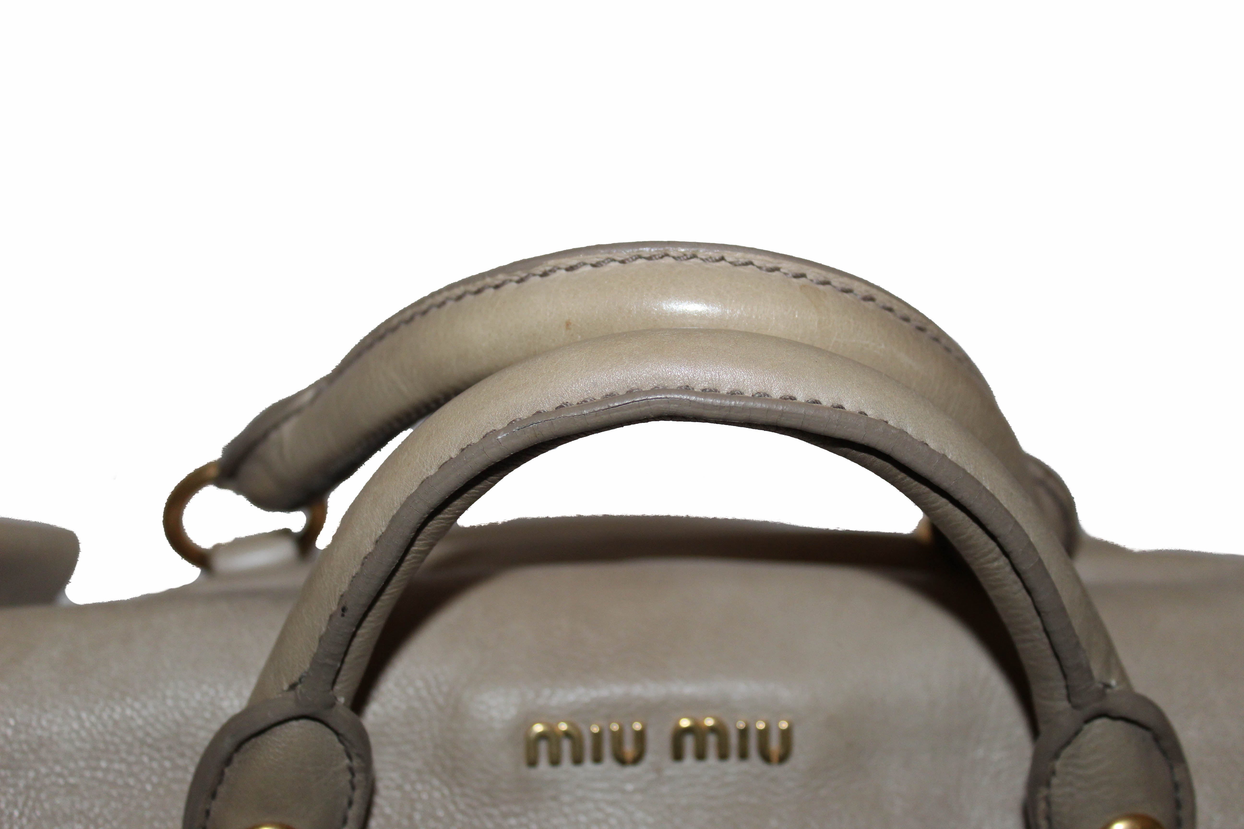 Authentic Miu Miu Vitello Lux Bow Bag