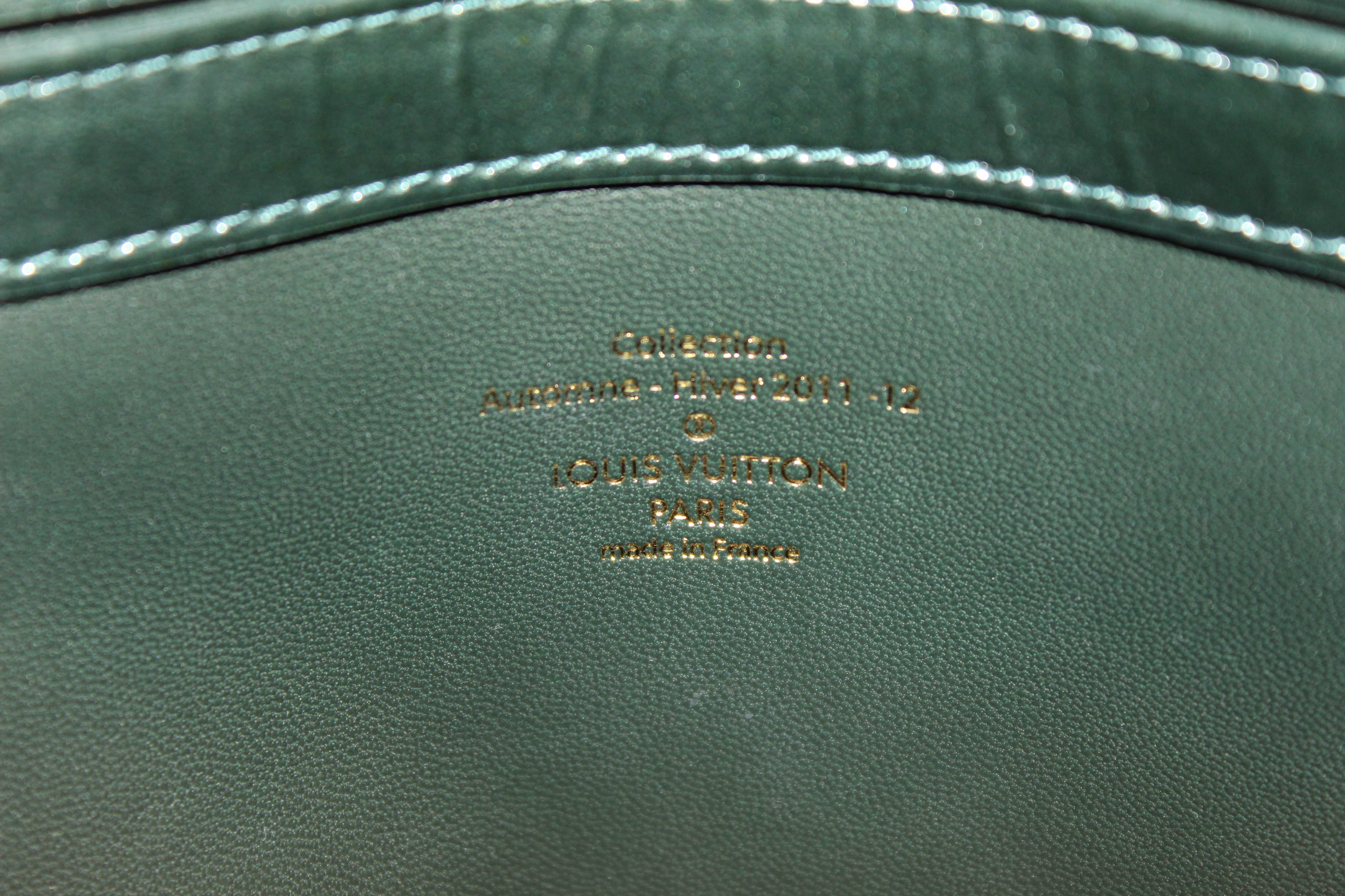 Authentic Louis Vuitton Green Monogram Limited Edition Green Monogram Fascination Lockit Handbag